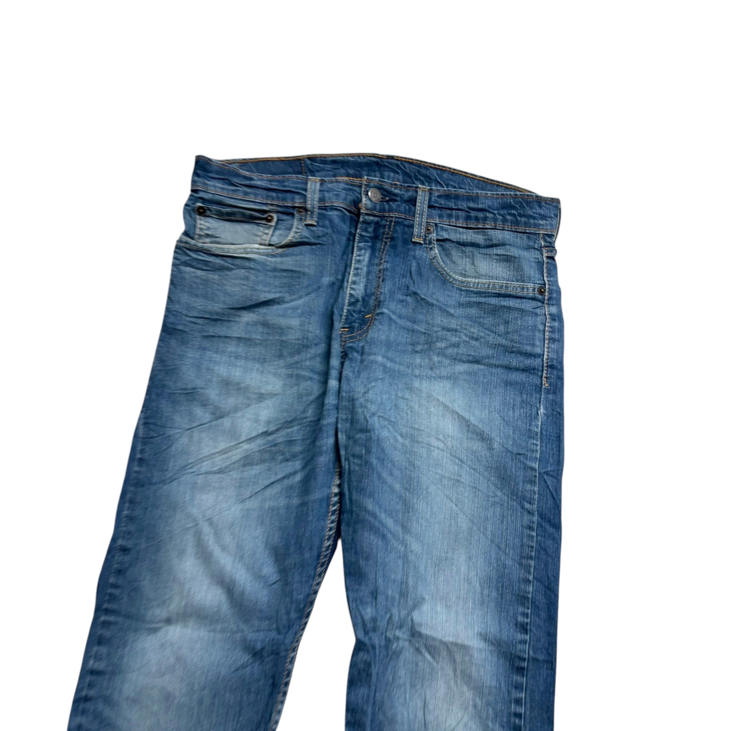 Levis 502 Jeans W32 L31 Mens Blue Regular Tapered Fit Stretch Denim