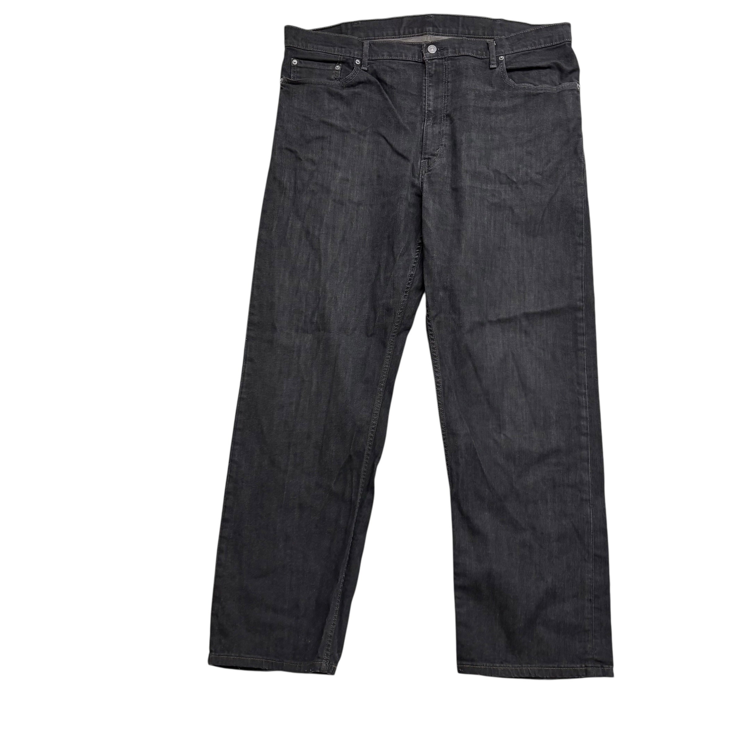 Levis 559 Jeans W44 L32 Mens Black Baggy Relaxed Straight Fit Stretch Denim