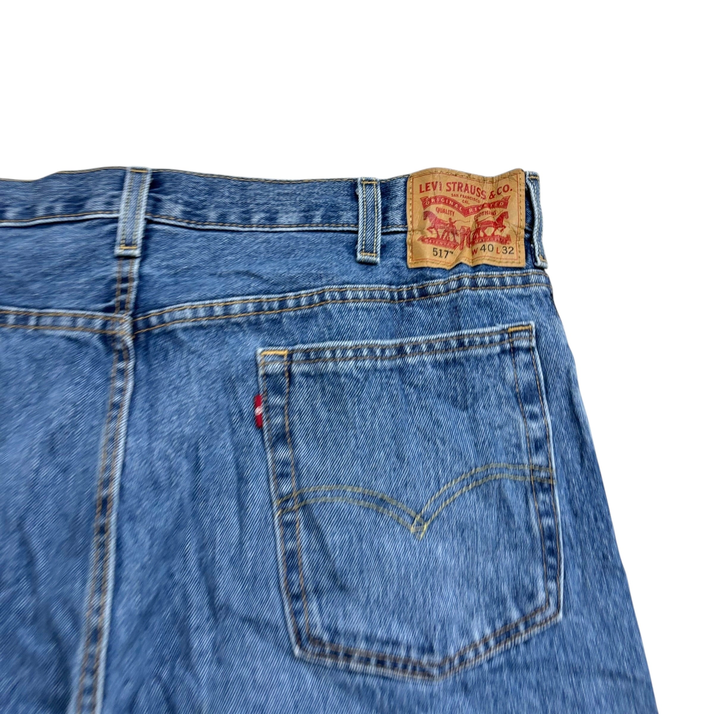 Levis 517 Jeans W40 L32 Mens Mid Blue Regular Bootcut Fit Denim (E)