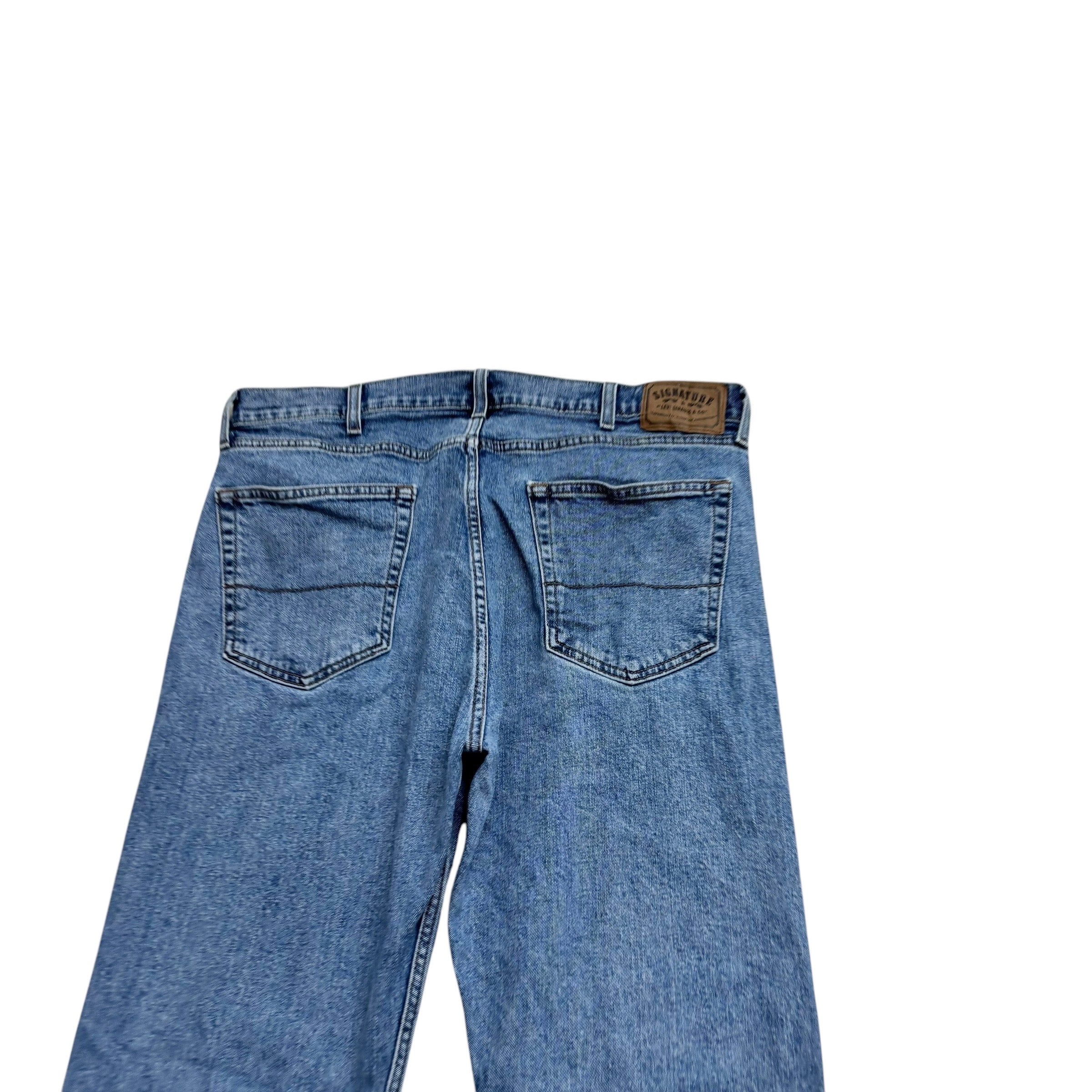 Levis Signature Jeans W38 L30 Mens Light Blue Regular Straight Fit Stretch Denim