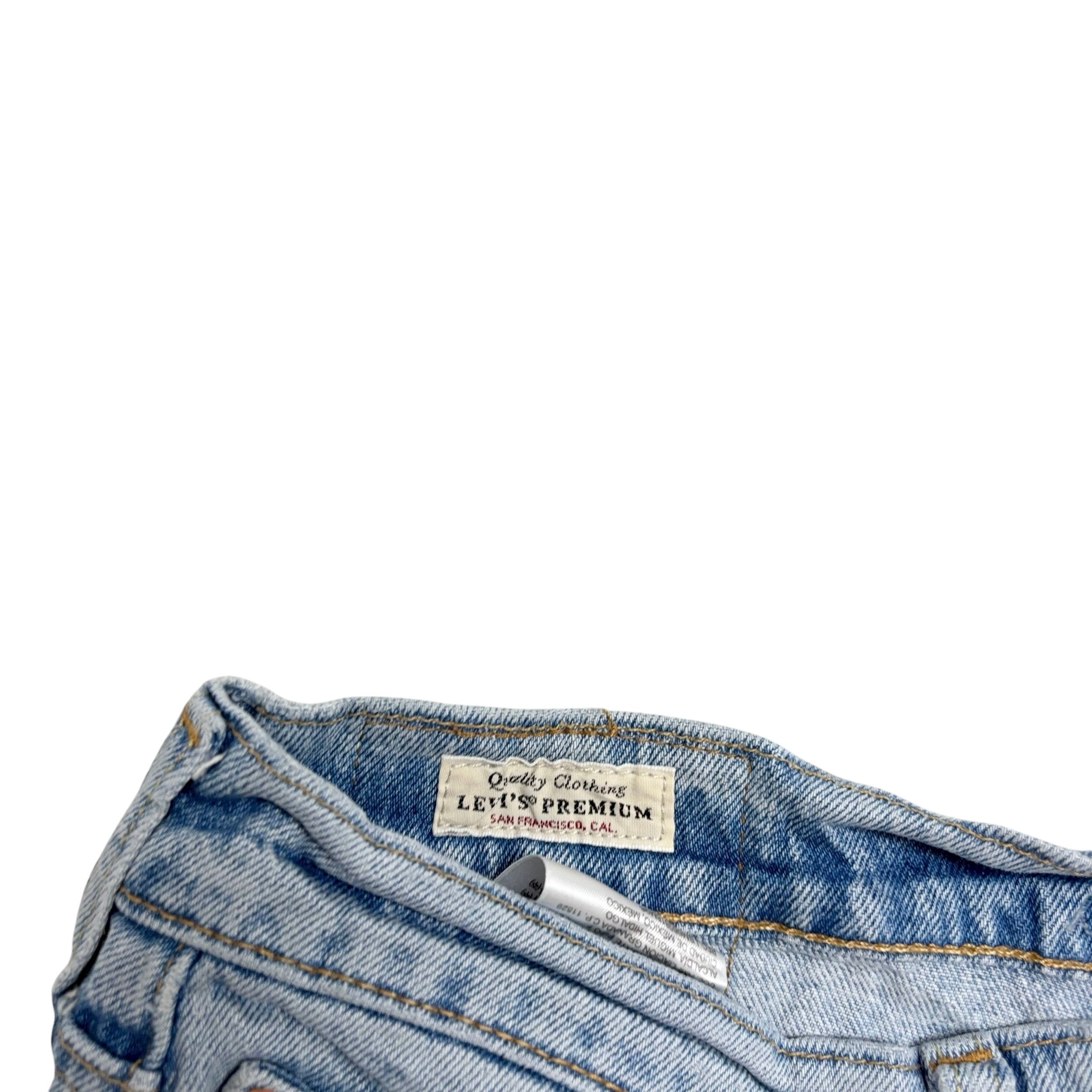 Levis 502 Jeans W32 L34 Mens Light Blue Regular Tapered Fit Stretch Denim (E)