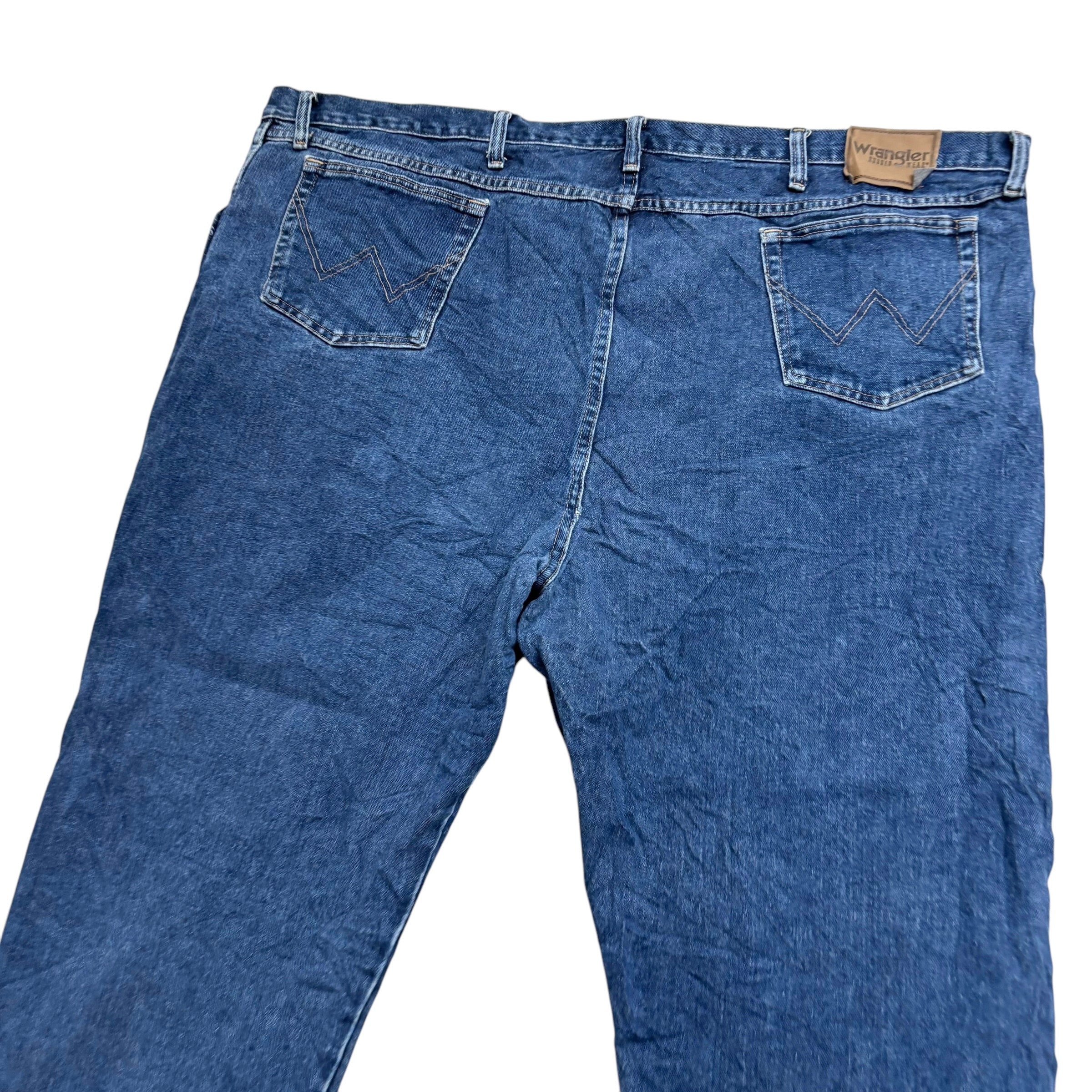Wrangler Jeans W50 L30 Mens Mid Blue Relaxed Tapered Fit Vintage Denim (E)