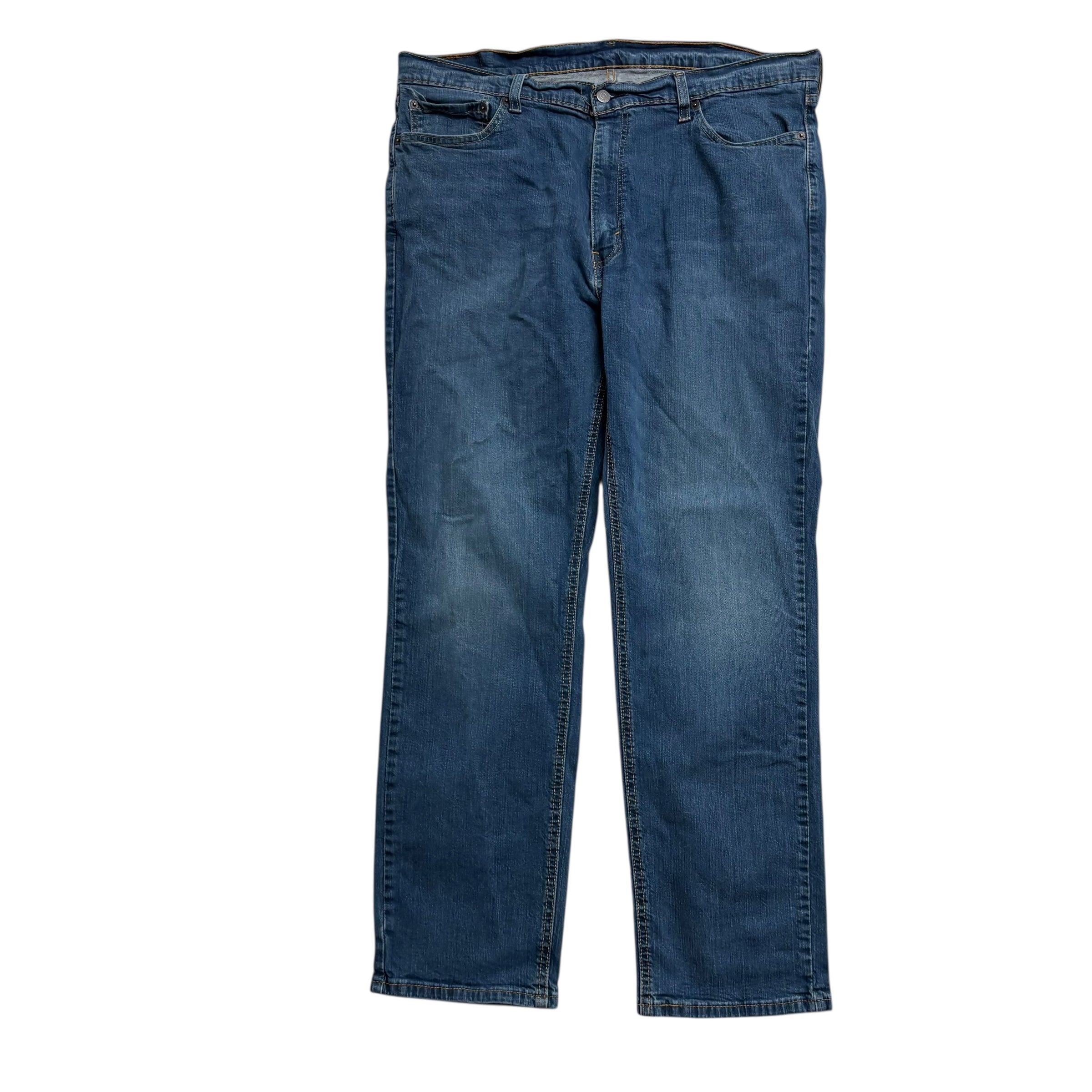 Levis 541 Jeans W38 L31 Mens Dark Blue Athletic Tapered Fit Stretch Denim (E)