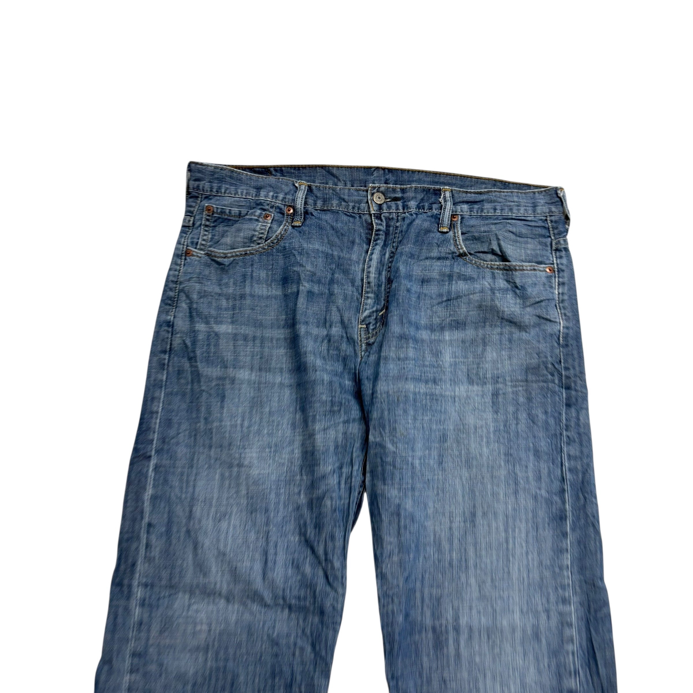 Levis 569 Jeans W36 L33 Mens Silver Blue Baggy Relaxed Straight Fit Denim