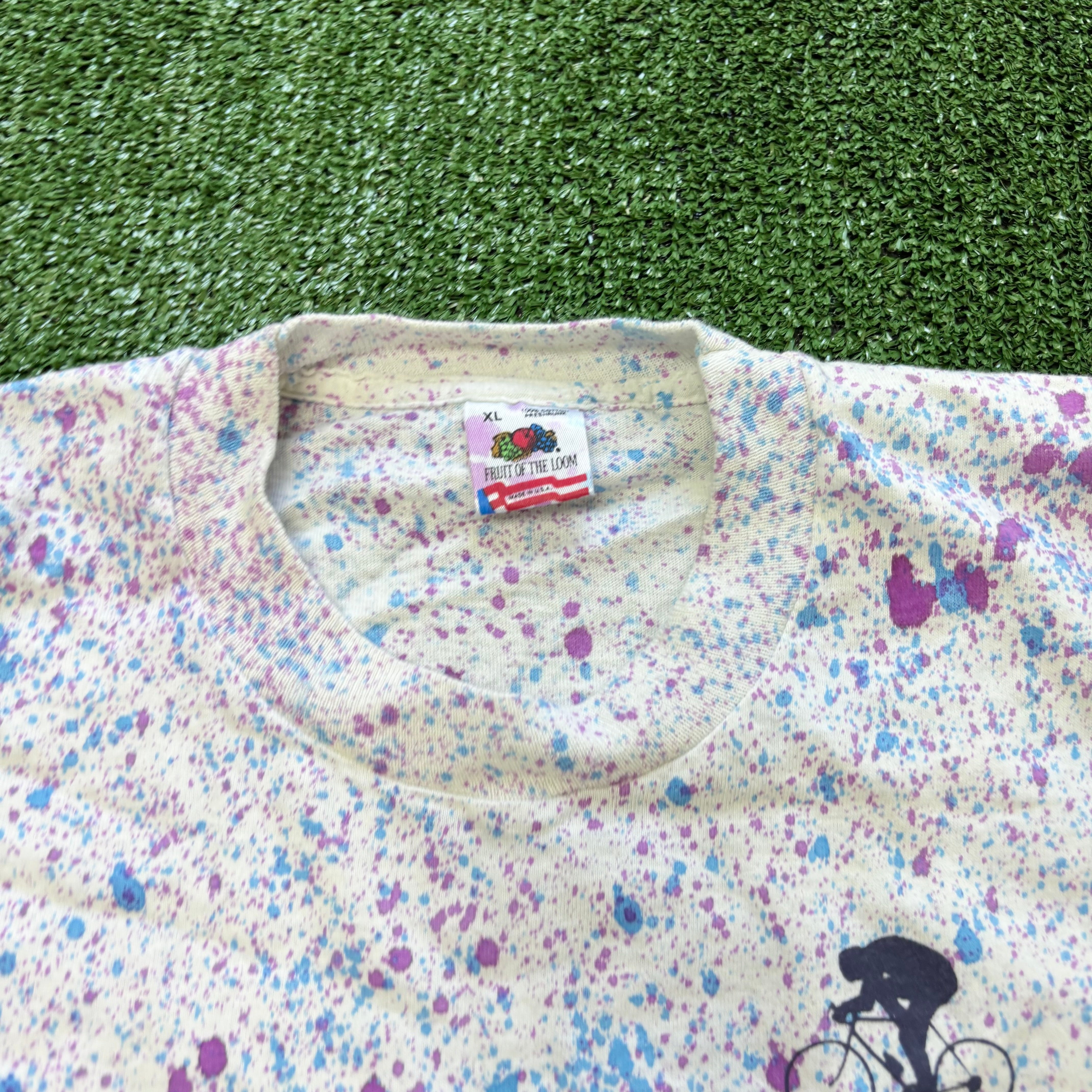 Vintage T Shirt Mens XL White Single Stitch Graphic Print 90s USA (E)