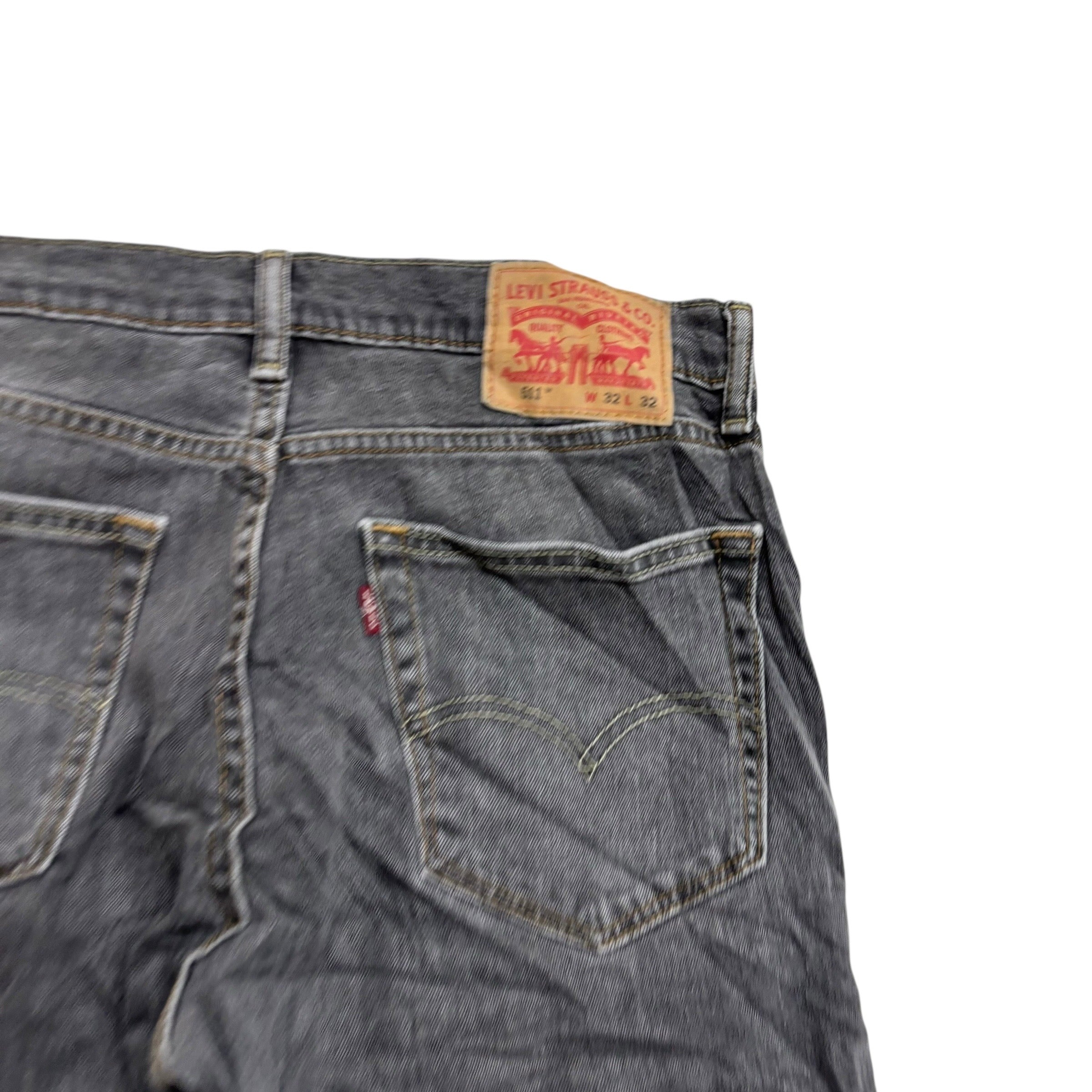 Levis 511 Jeans W32 L33 Mens Grey Slim Fit Stretch Denim (E)