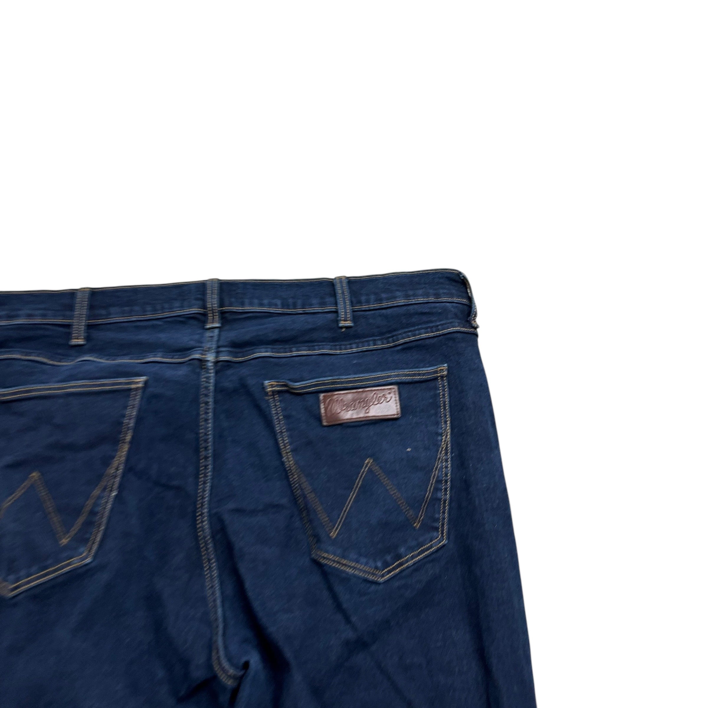 Wrangler Greensboro Jeans W40 L32 Mens Dark Blue Regular Straight Fit Stretch (E)