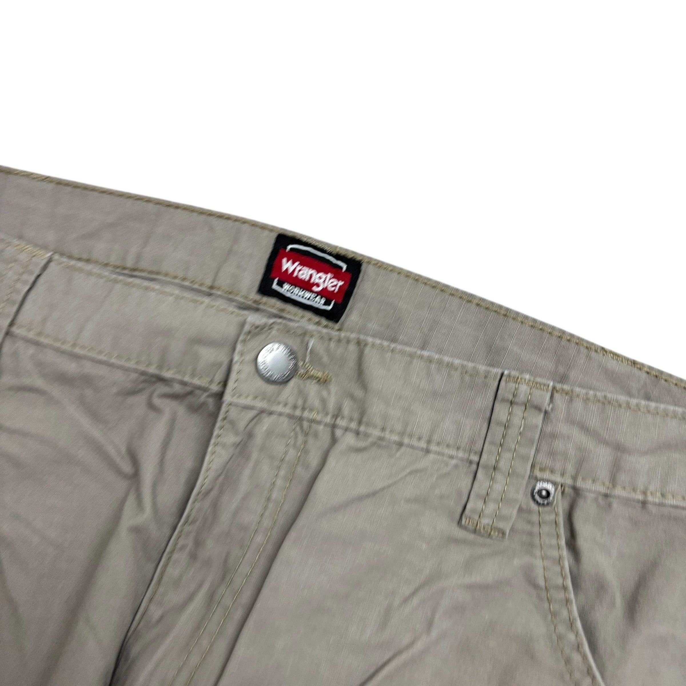 Wrangler Trousers W40 L32 Mens Grey Relaxed Straight Fit Pants