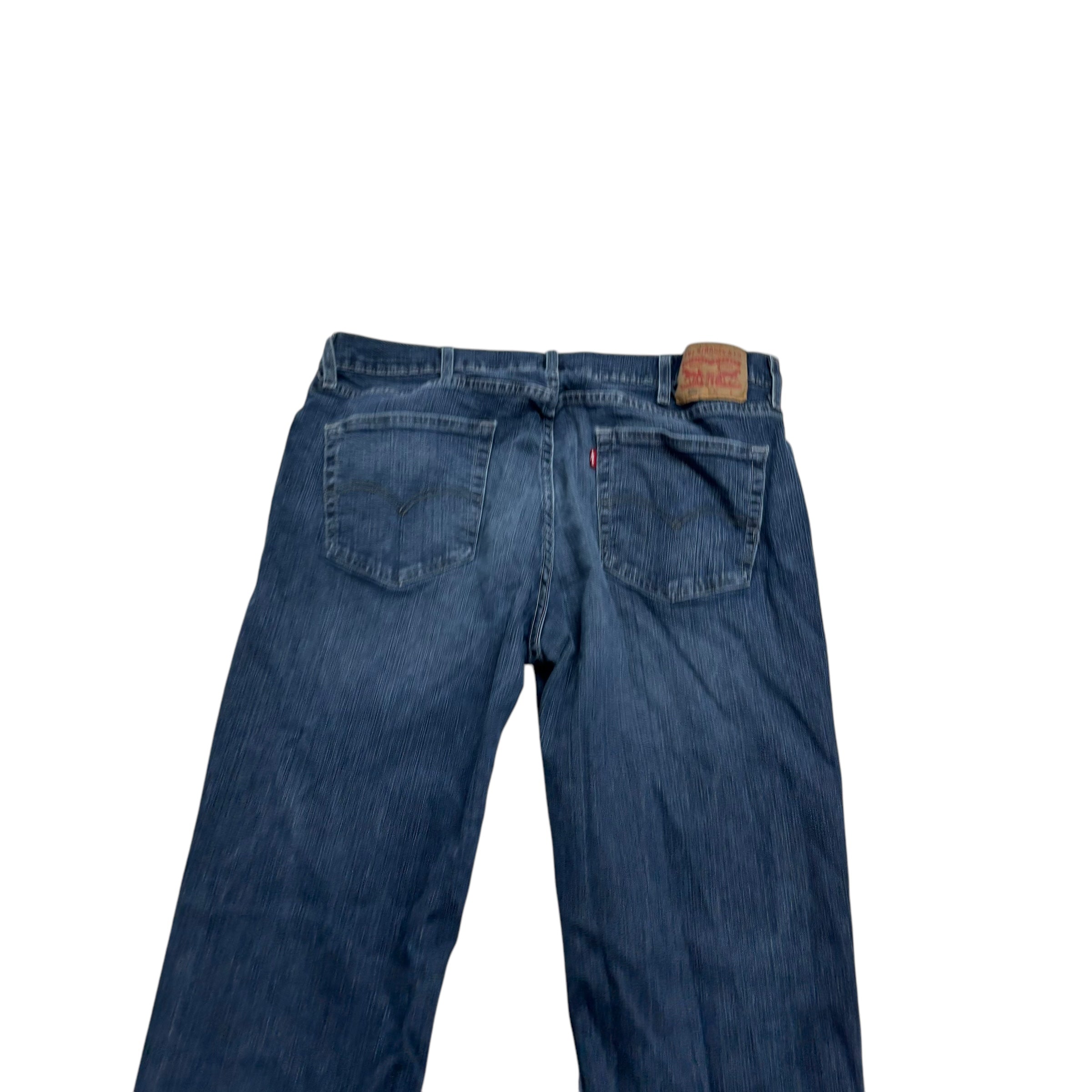 Levis 559 Jeans W38 L36 Mens Dark Blue Regular Straight Fit Stretch Denim (E)