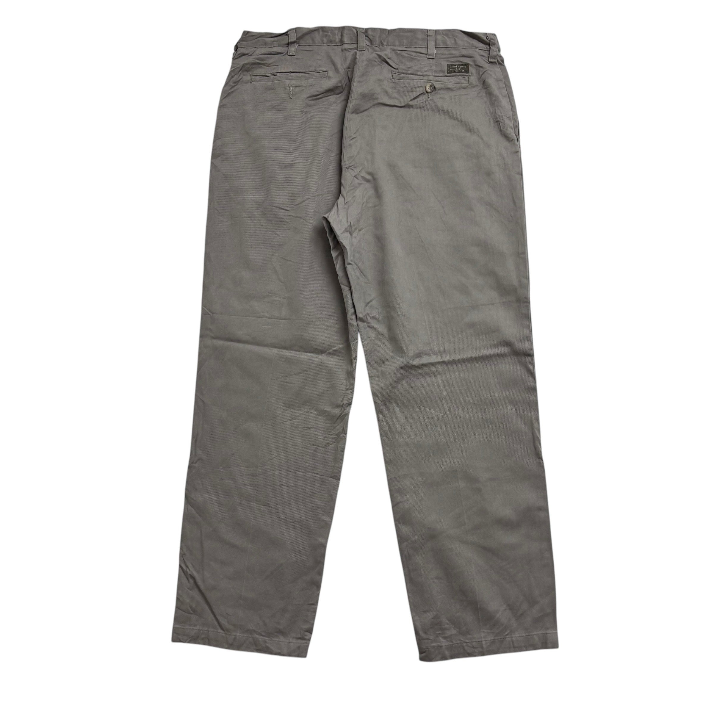 Lee Trousers W36 L30 Mens Grey Relaxed Straight Fit Pants (E)