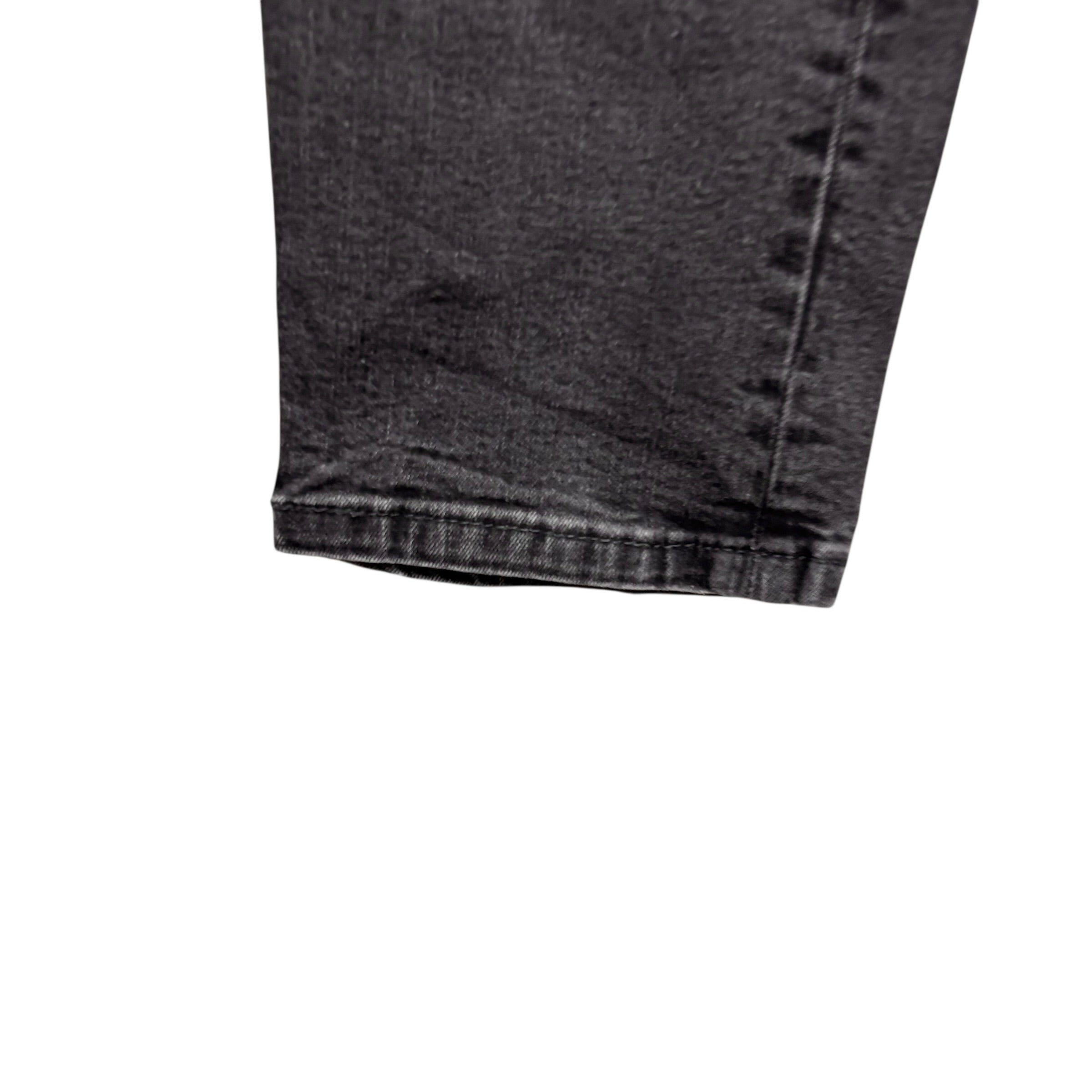 Levis 502 Jeans W32 L26 Mens Black Regular Tapered Fit Stretch Denim
