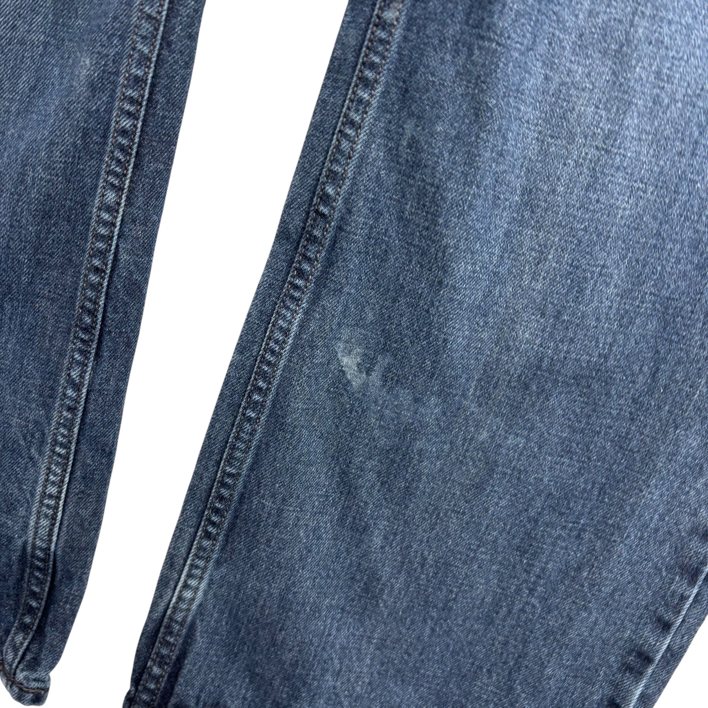 Wrangler Jeans W36 L30 Mens Dark Blue Relaxed Bootcut Fit Vintage Denim (F)