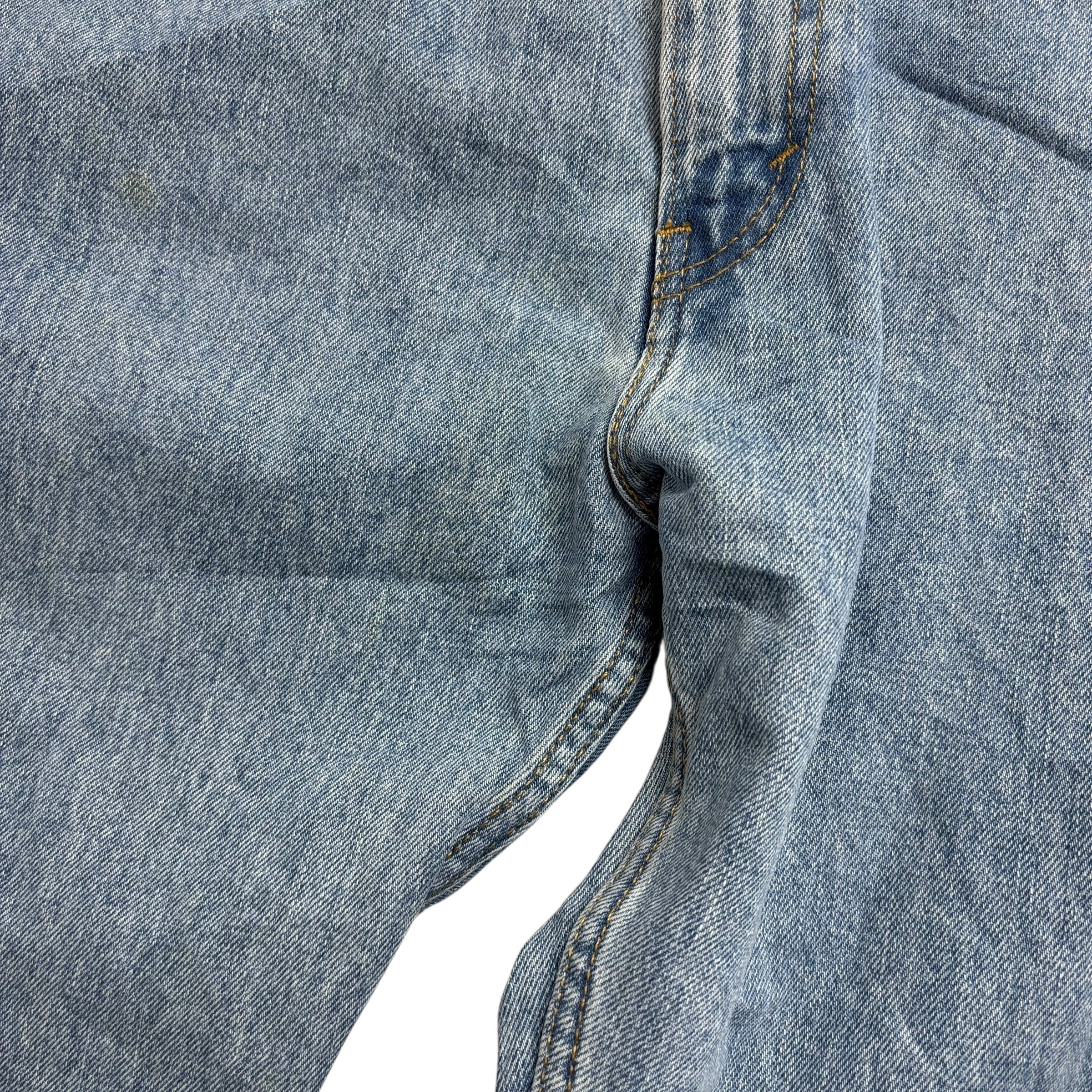 Levis 505 Jeans W40 L30 Mens Light Blue Regular Straight Fit Denim