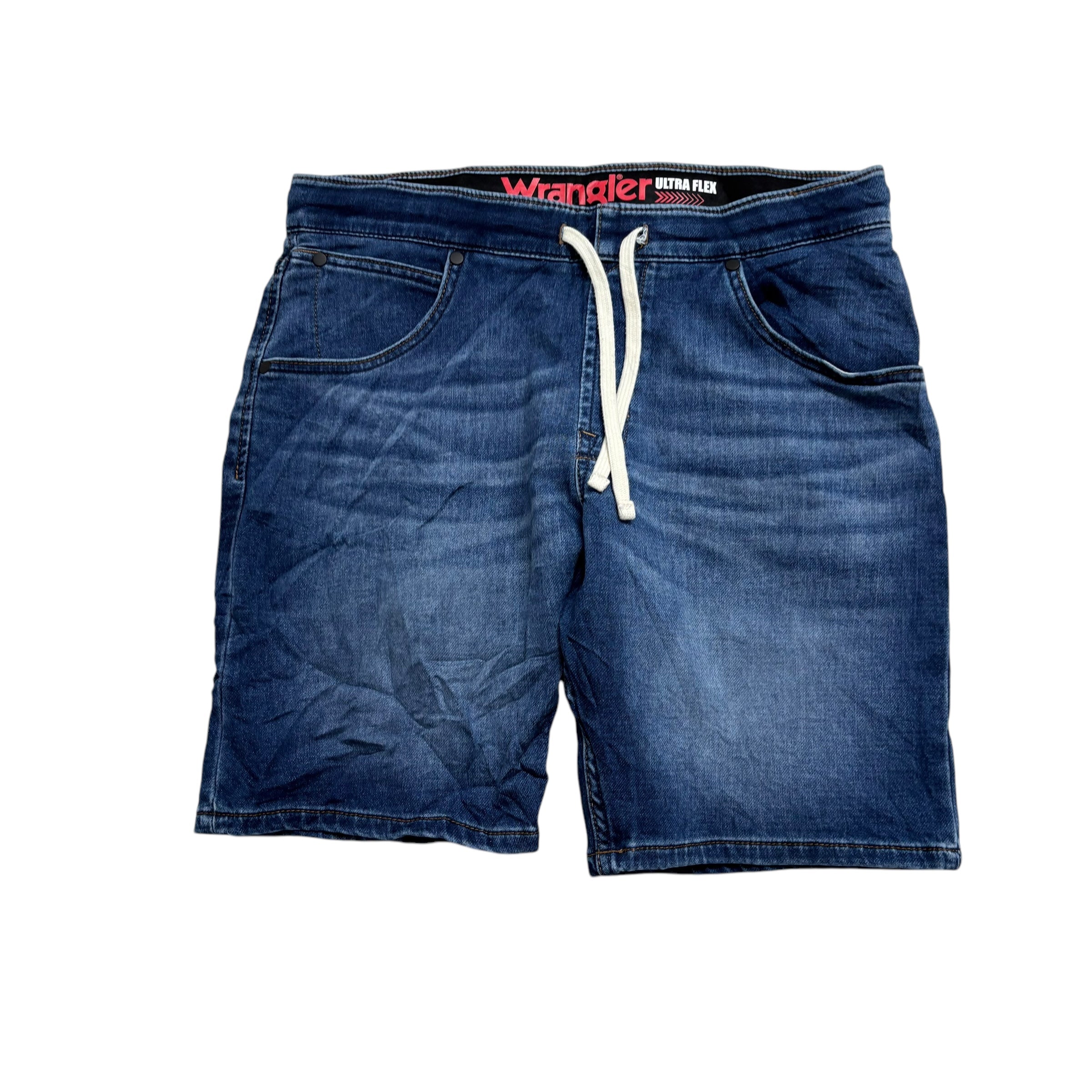 Wrangler Jorts W32 Medium Mens Denim Shorts Dark Blue Regular Fit Stretch (E)
