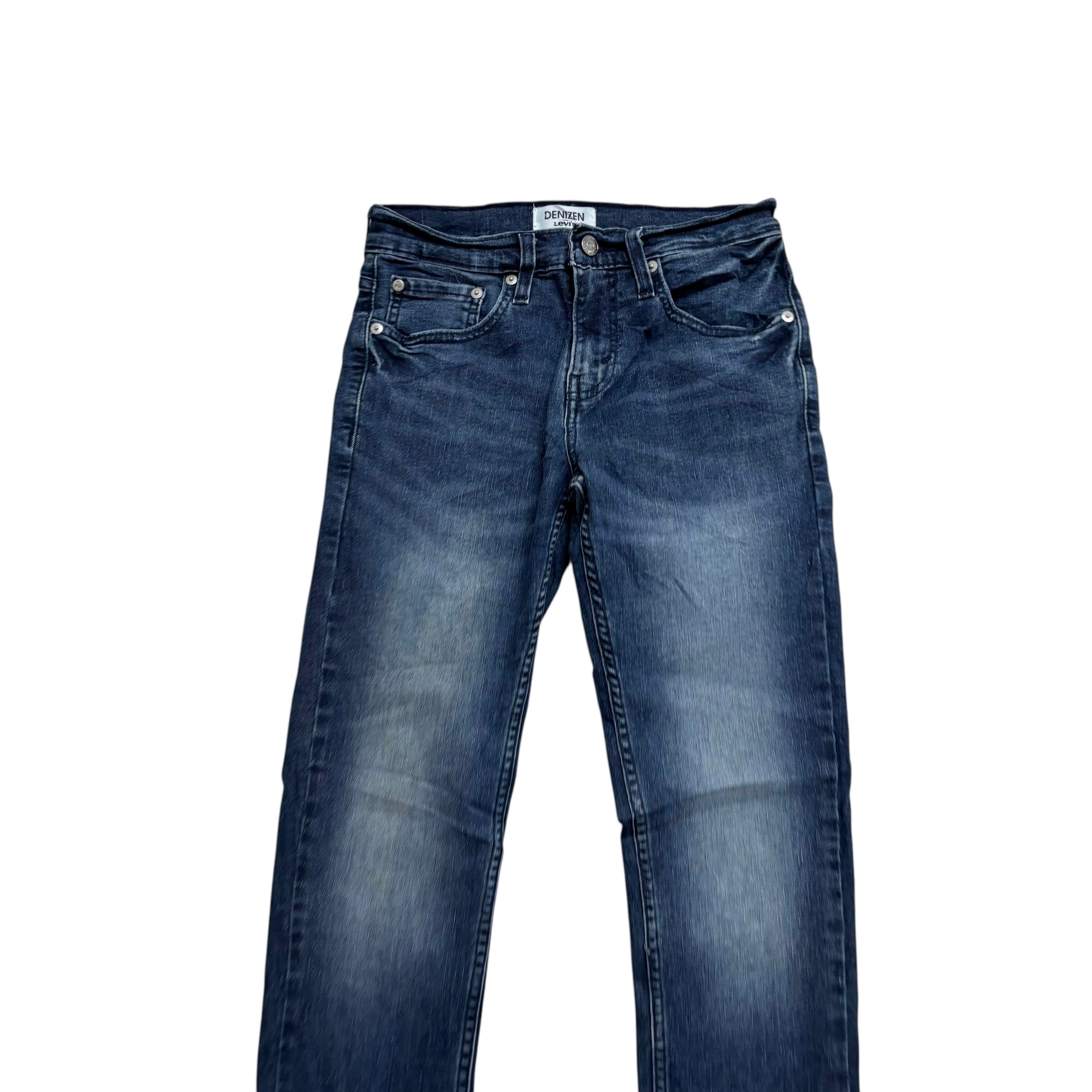 Levis Denizen Jeans W28 L30 Mens Navy Blue Skinny Fit Stretch Denim (E)
