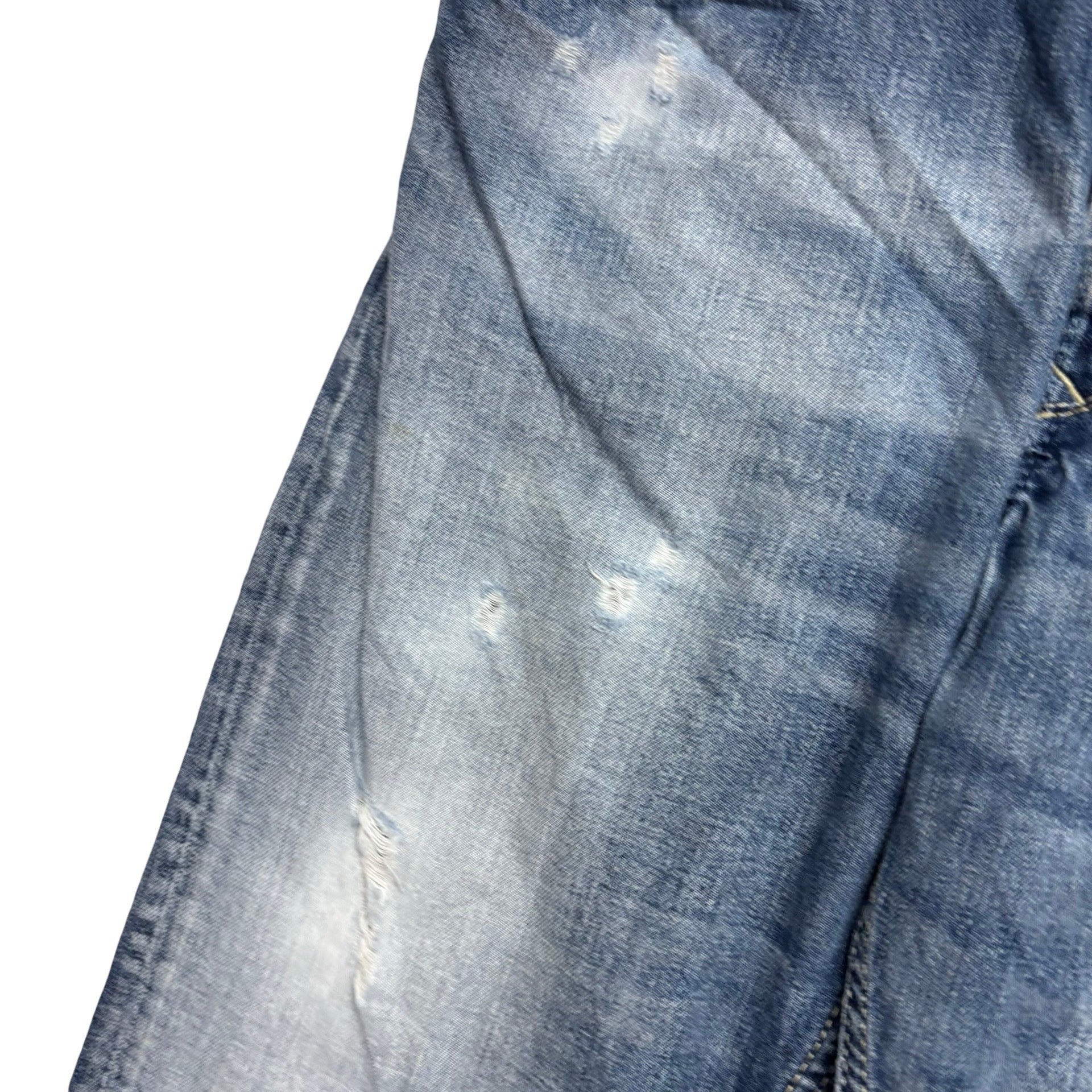 Diesel Waykee Jeans W32 L28 Mens Mid Blue Regular Straight Fit Denim (F)