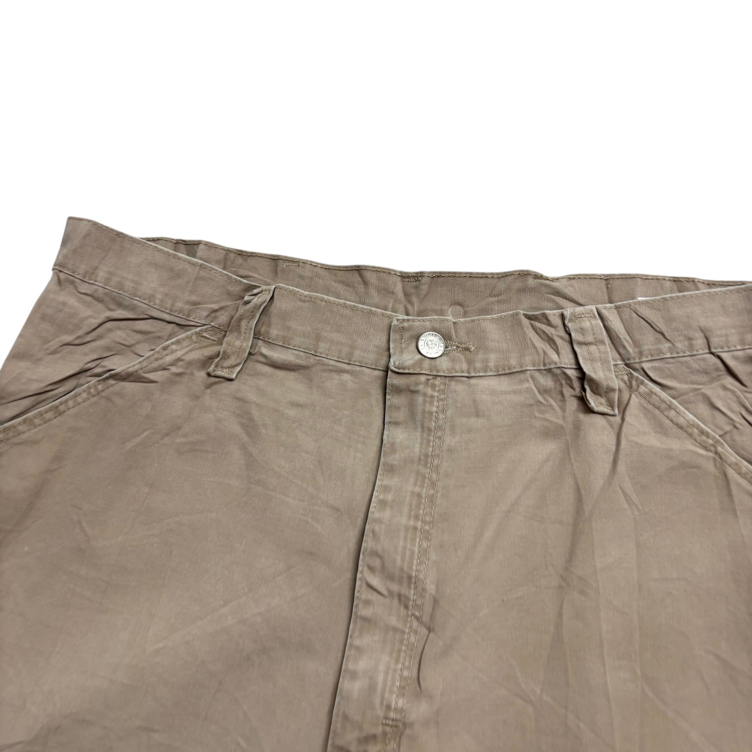 Wrangler Baggy Jorts W36 Mens Canvas Shorts Beige Relaxed Fit