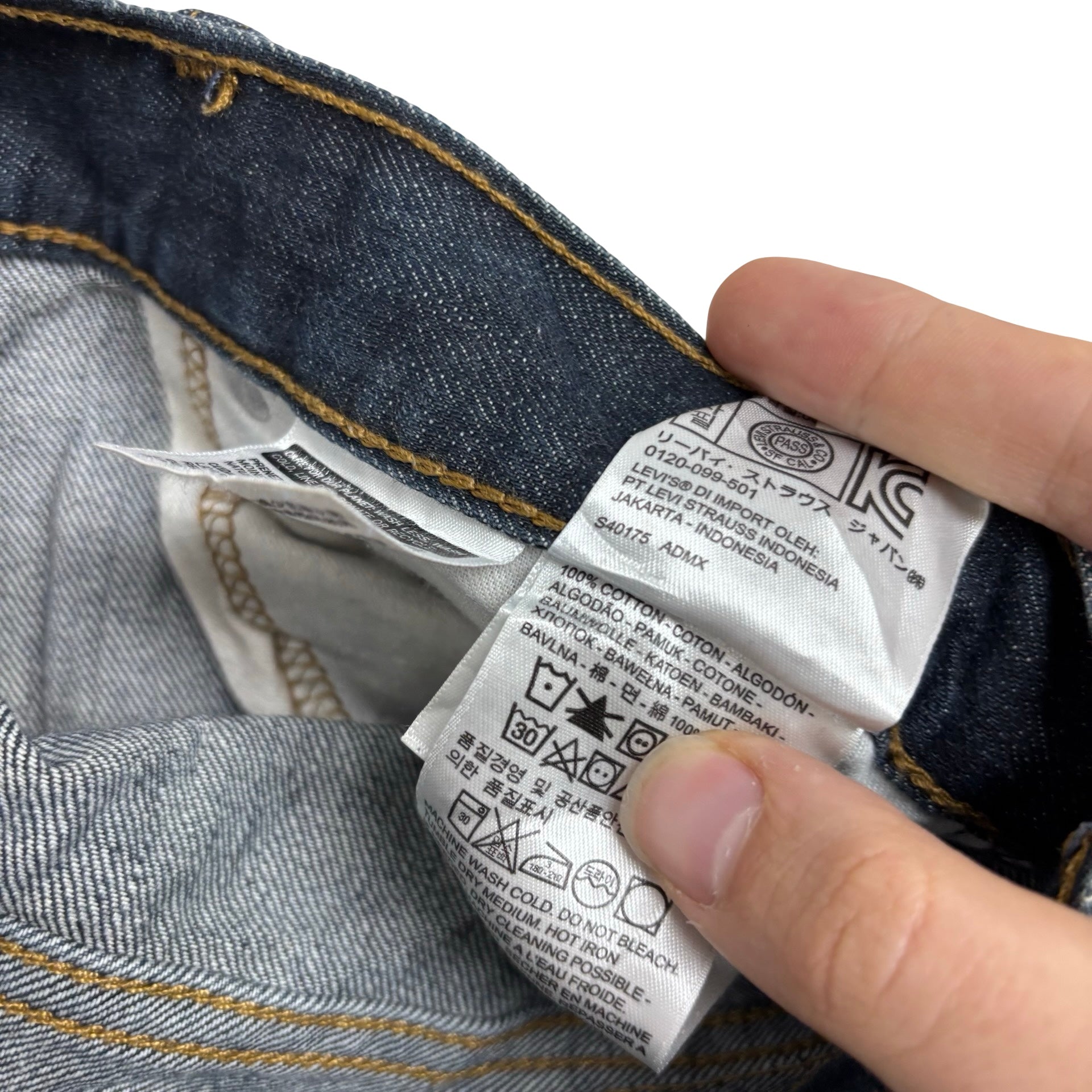 Levis 514 Jeans W32 L32 Mens Dark Blue Regular Straight Fit Denim (E)