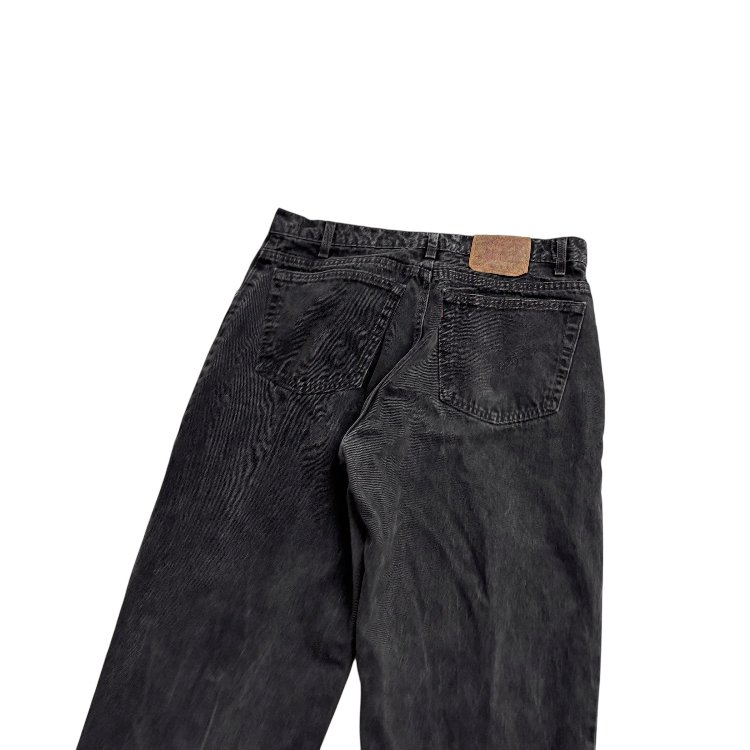 Levis 560 Jeans W36 L34 Mens Black Relaxed Tapered Fit Made In USA Vintage (E)