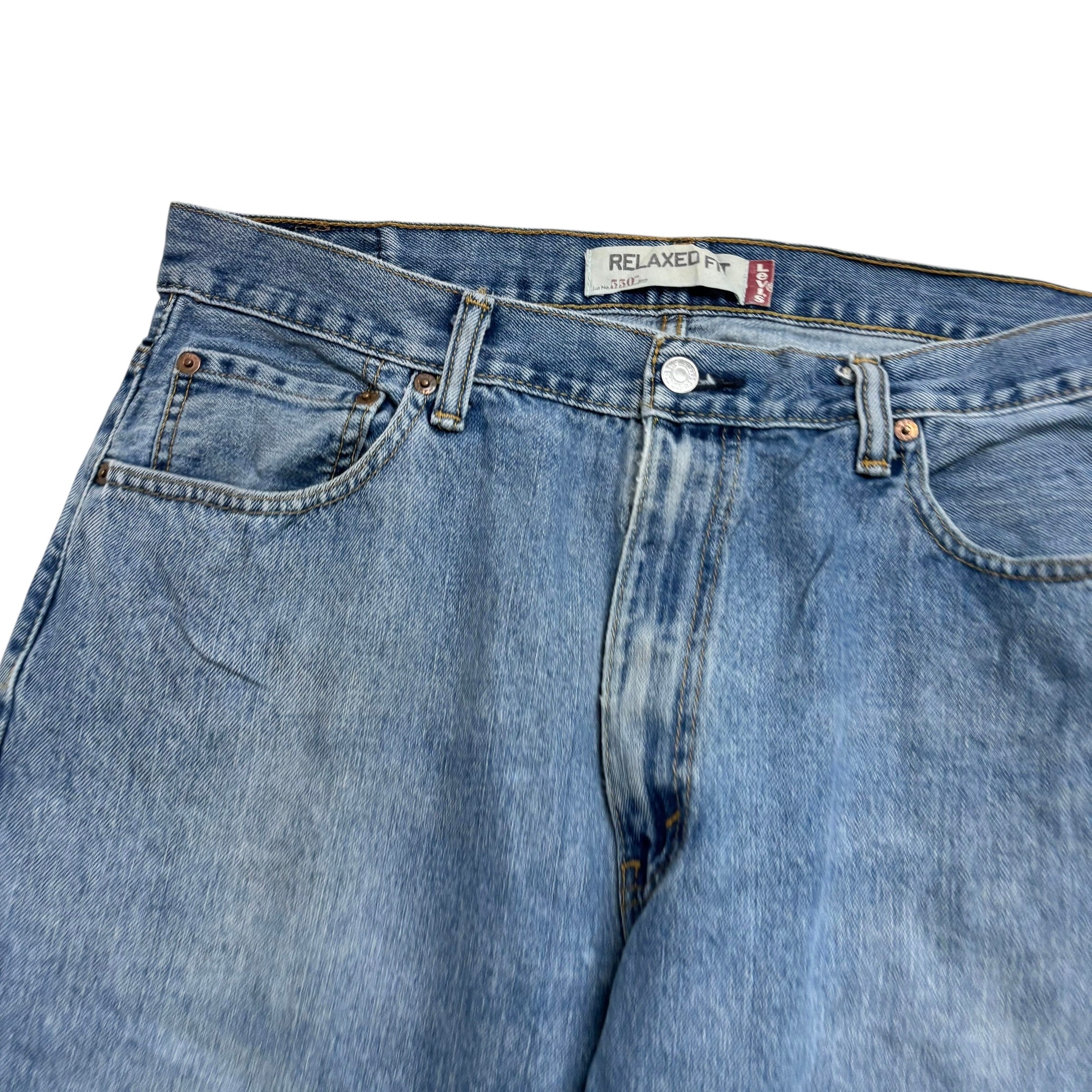 Levis 550 Jeans W36 L30 Mens Mid Blue Baggy Relaxed Straight Fit Vintage Denim