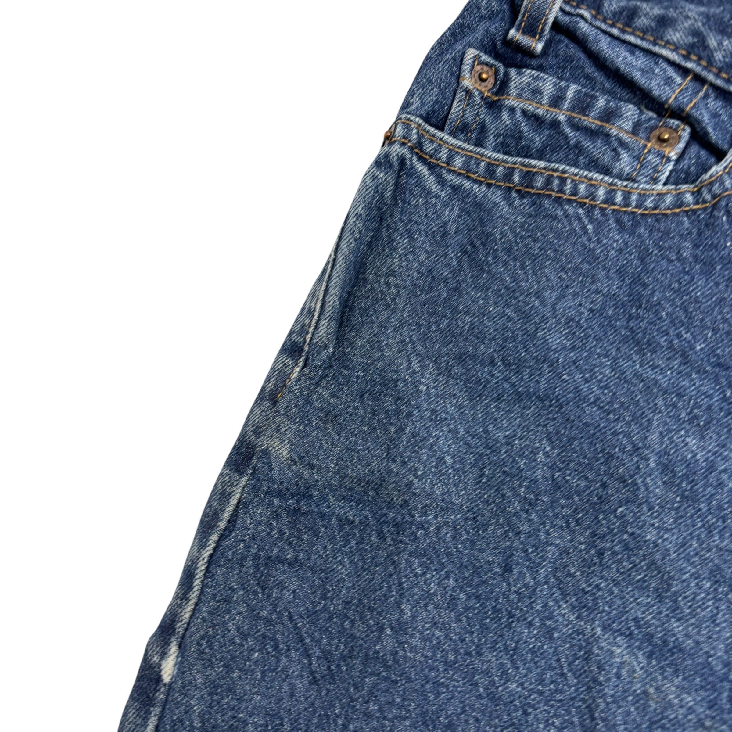 Levis 550 Jeans W36 L32 Womens Mid Blue Relaxed Taper Made In USA Vintage Denim