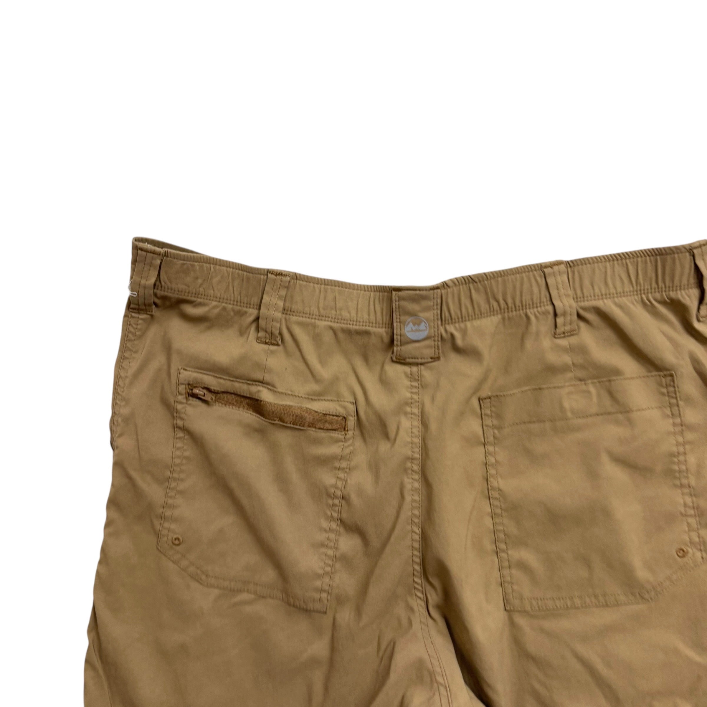 Wrangler Walking Shorts W38 Mens Brown Regular Fit Stretch Cargo Hiking (E)