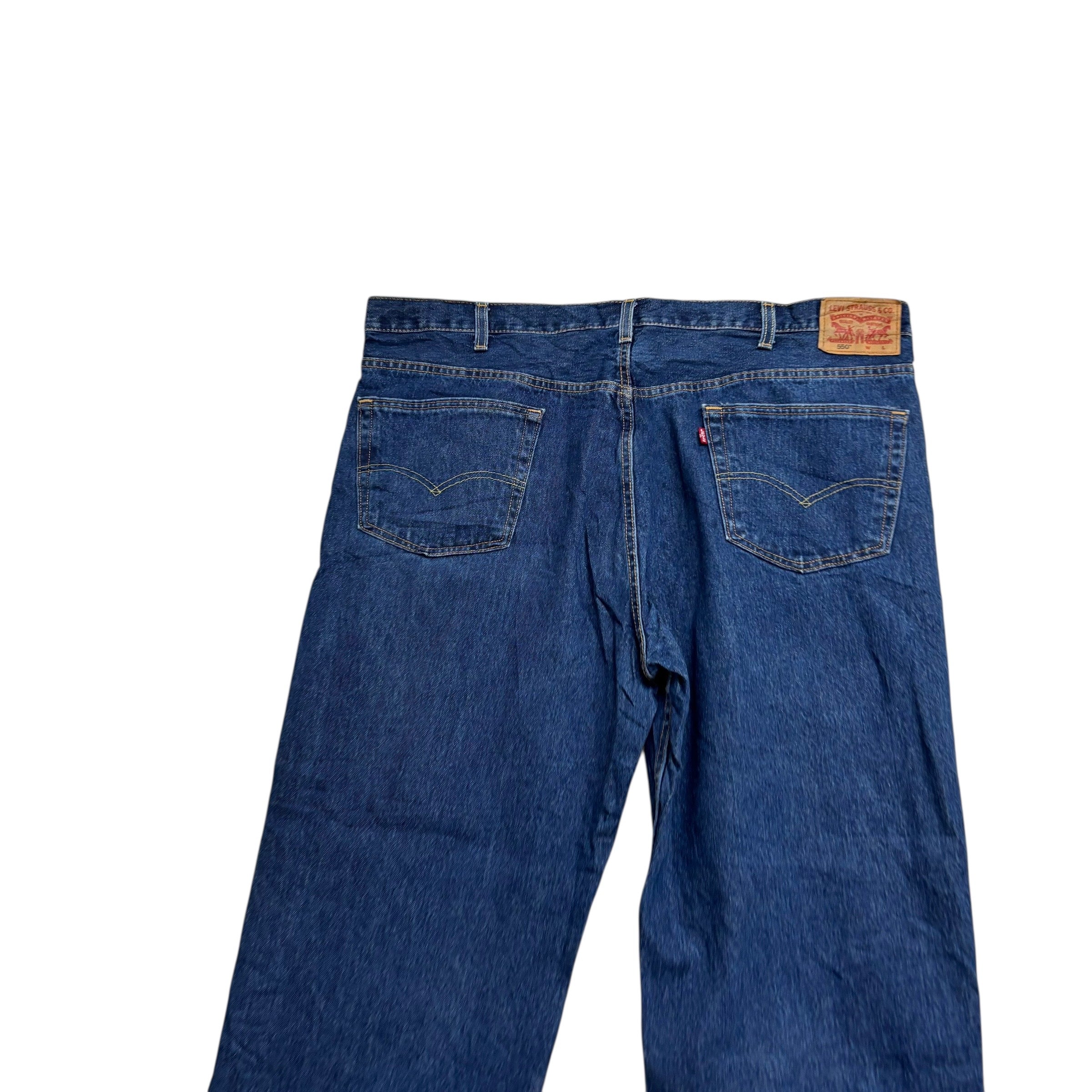 Levis 550 Jeans W44 L29 Mens Dark Blue Baggy Relaxed Straight Fit Denim (E)