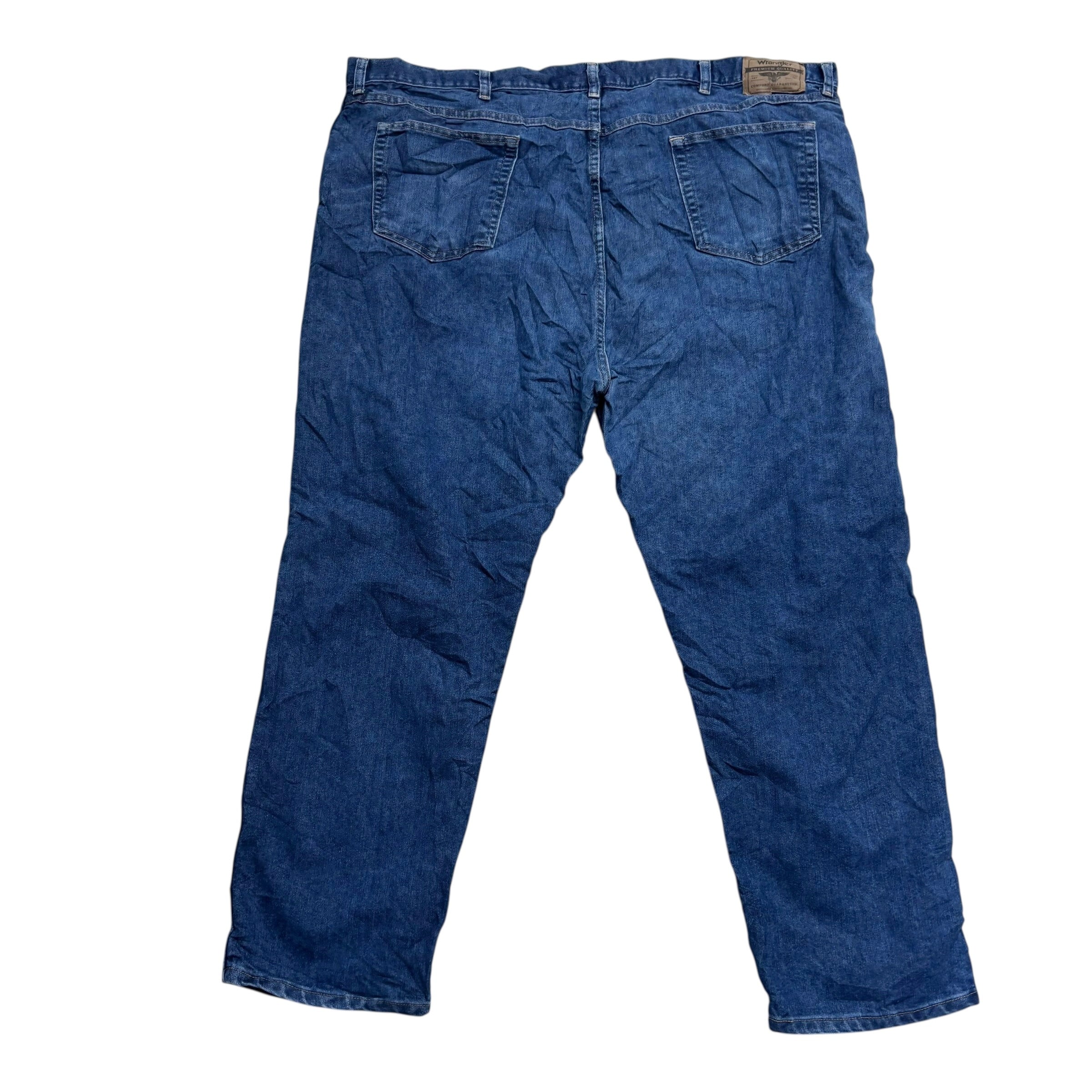 Wrangler Jeans W48 L30 Mens Dark Blue Regular Straight Fit Denim (E)