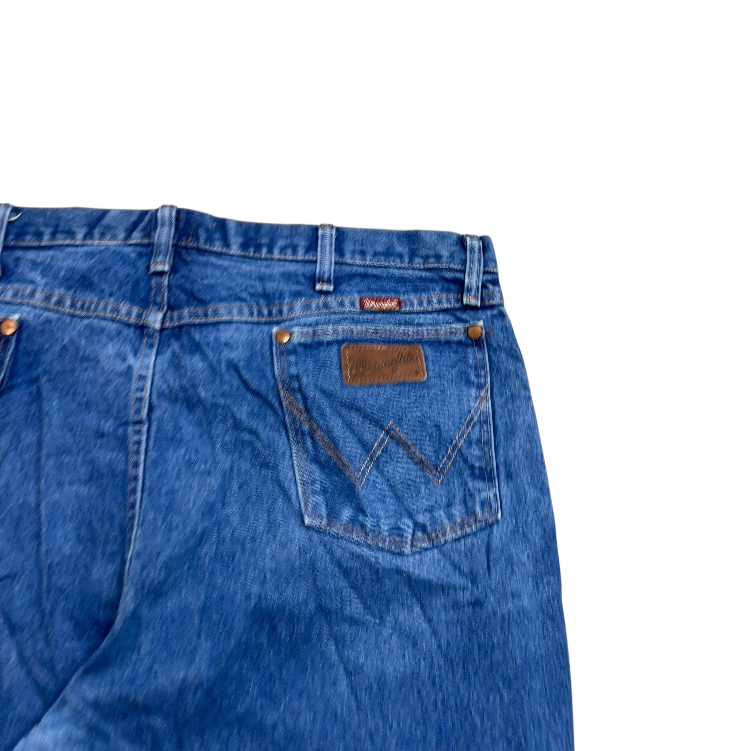 Wrangler Jeans Cowboy Cut W40 L32 Mens Mid Blue 31MWZ Relaxed Fit Denim (E)