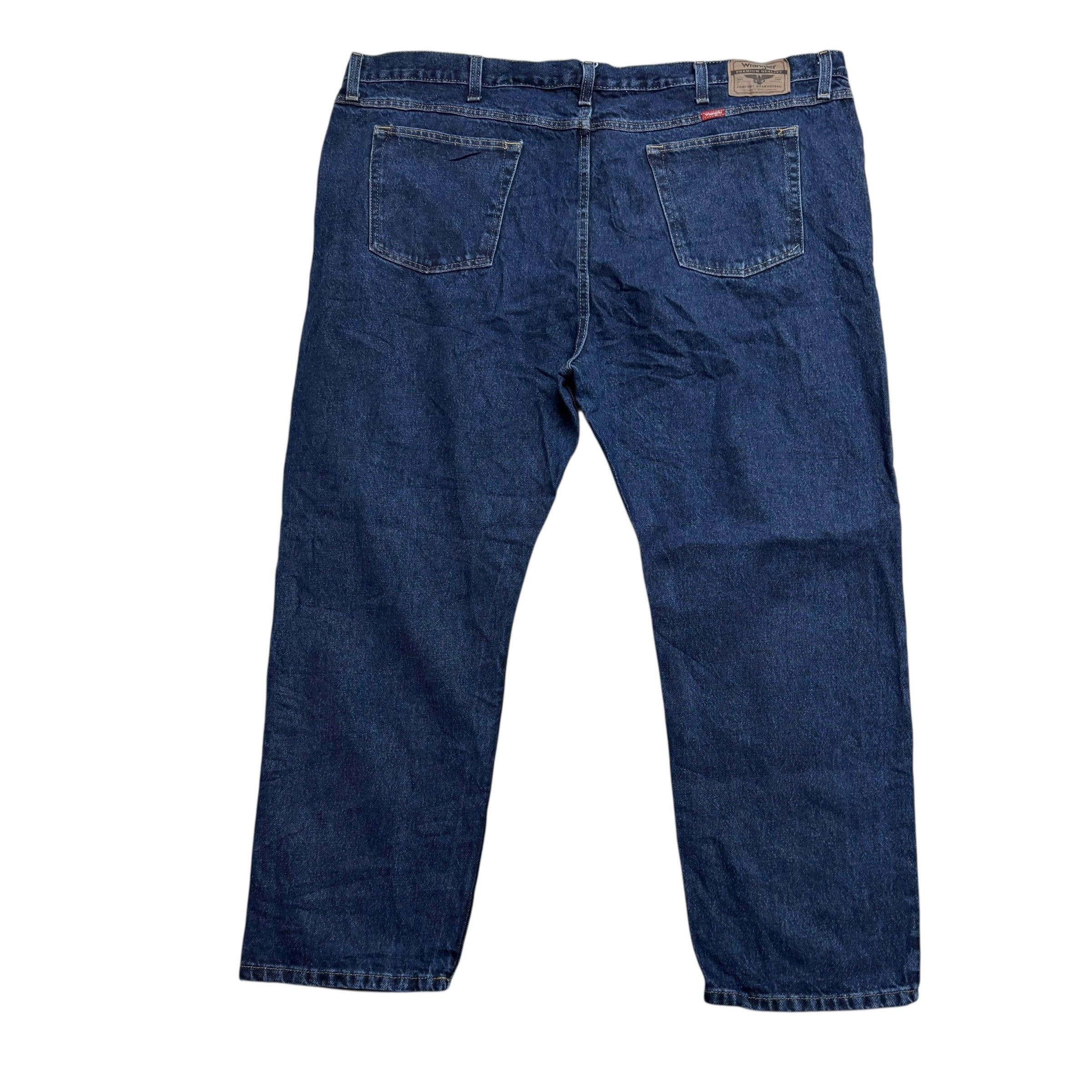 Wrangler Jeans W50 L30 Mens Dark Blue Regular Straight Fit Denim (E)