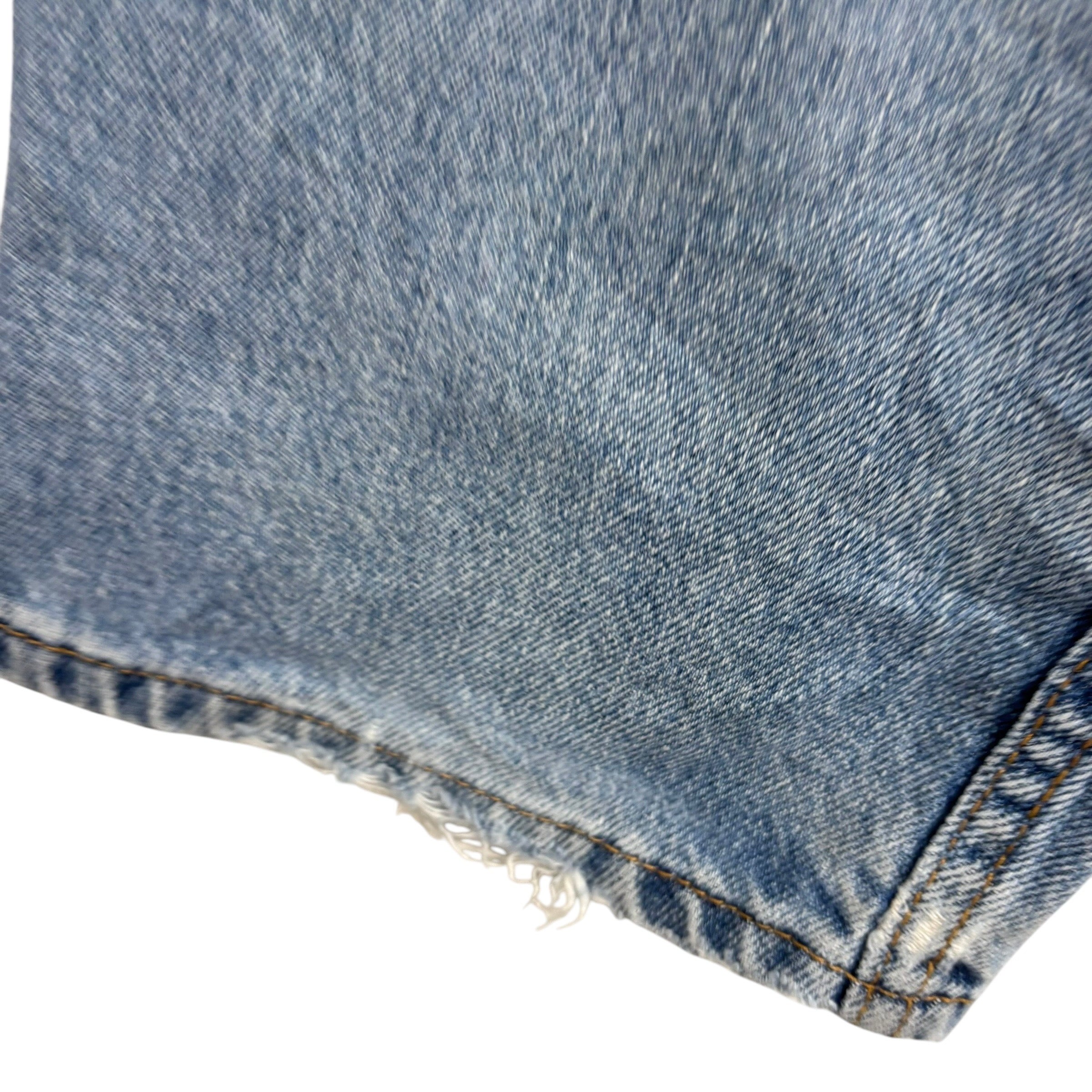 Levis 505 Jeans W34 L34 Mens Light Blue Regular Straight Fit Vintage Denim (F)