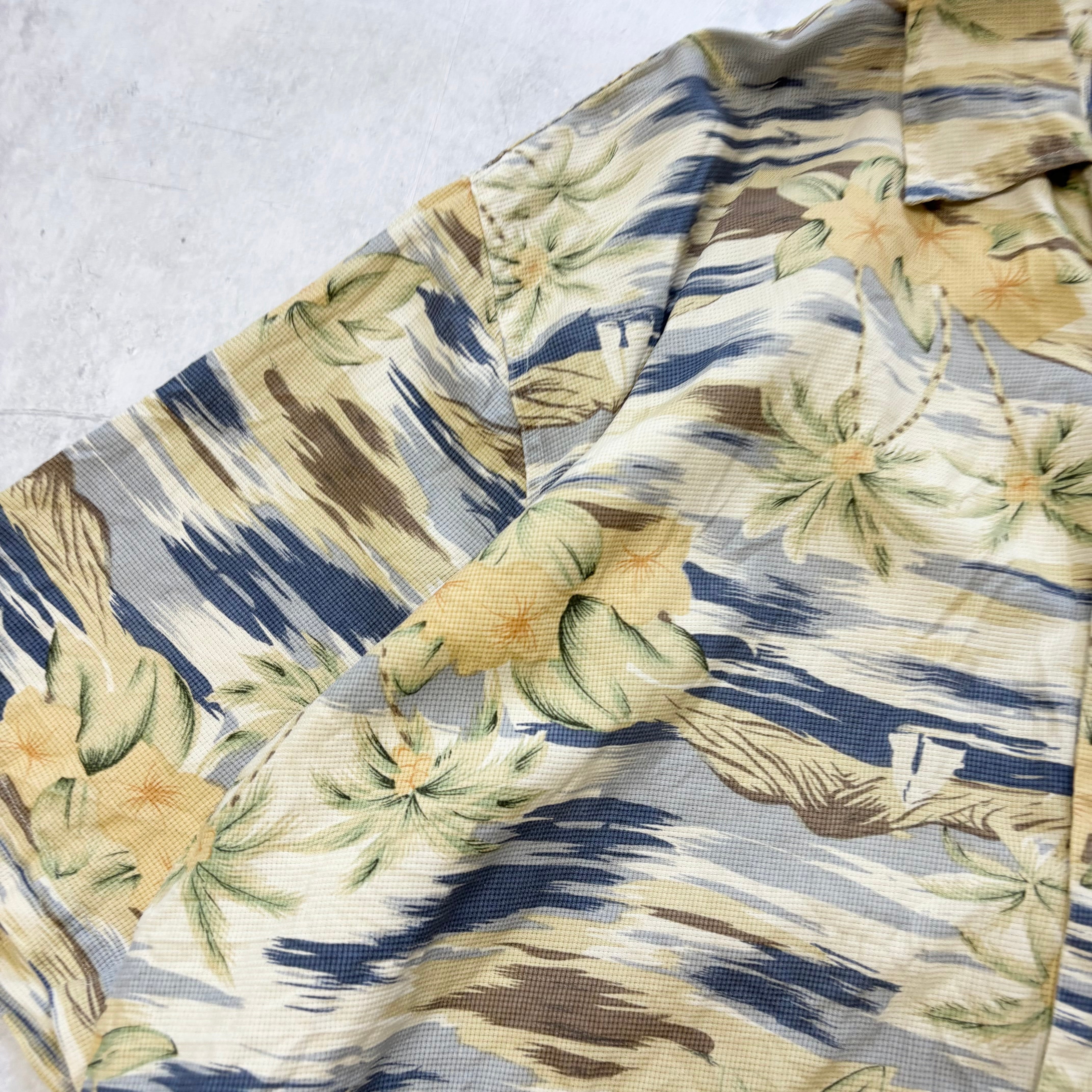 Vintage Hawaiian Shirt Mens XL Multicoloured Floral Aloha Short Sleeve Silk (E)