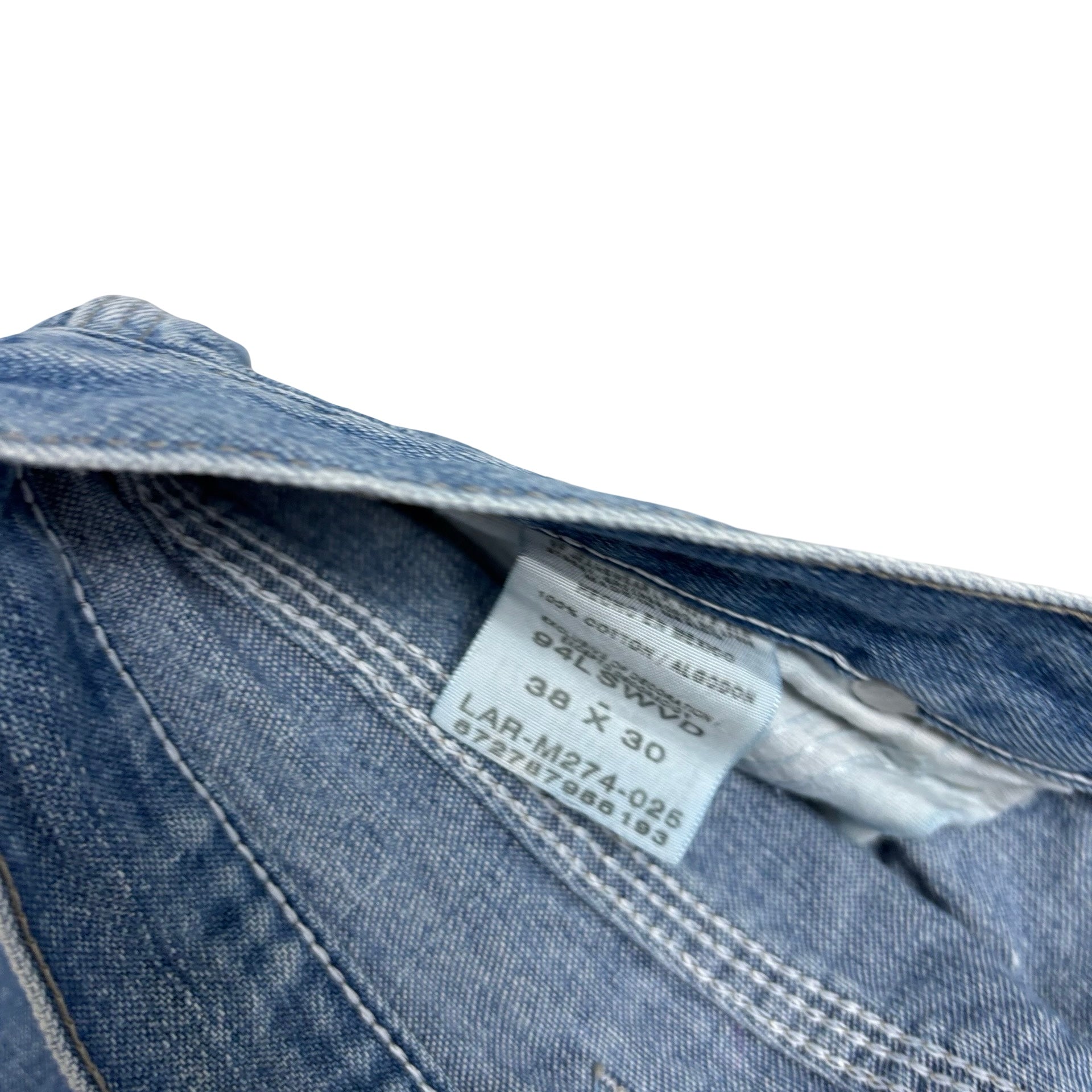 Wrangler Carpenter Jeans W38 L30 Mens Light Blue Relaxed Fit Vintage Denim
