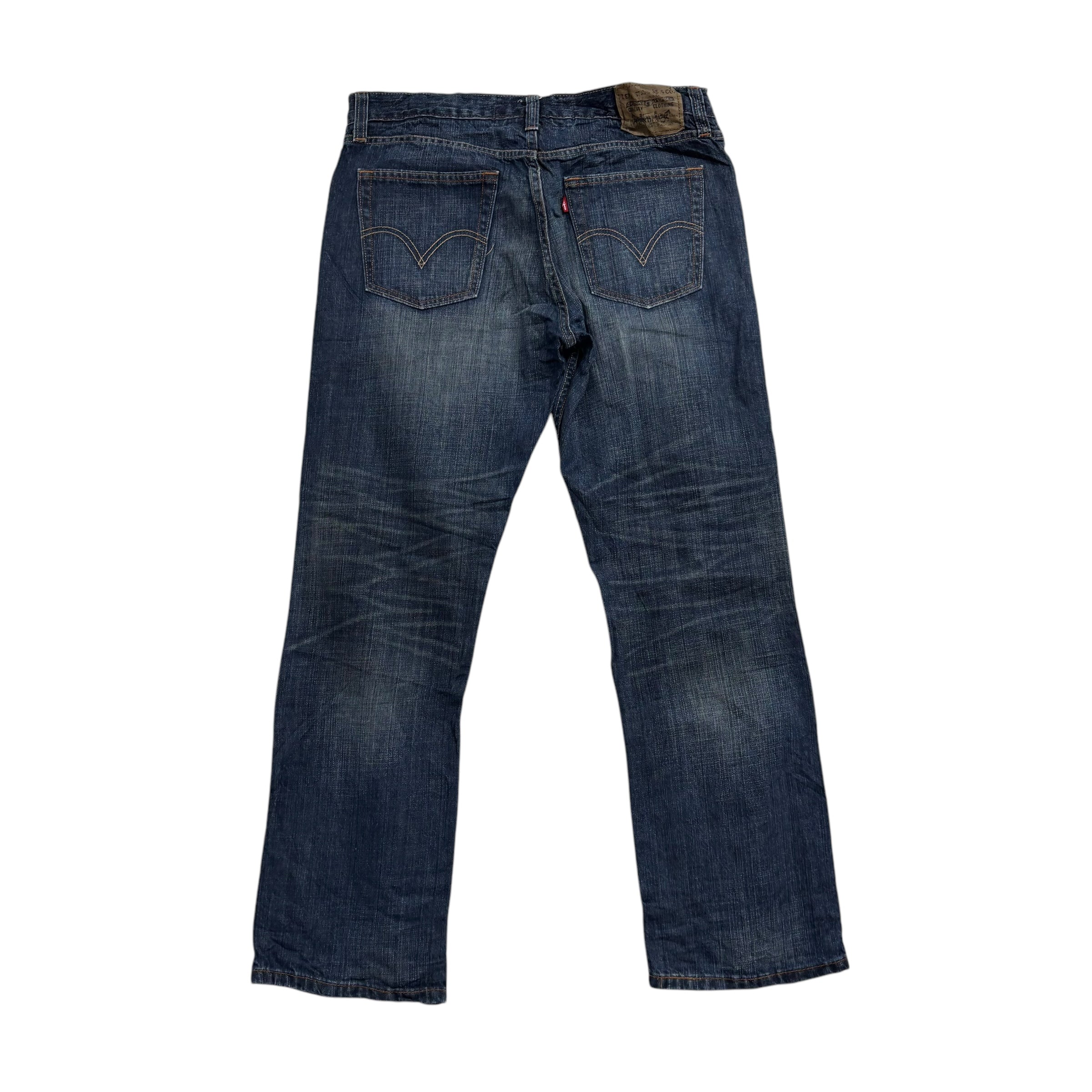 Levis 514 Jeans W34 L30 Mens Dark Blue Regular Straight Fit Vintage Denim