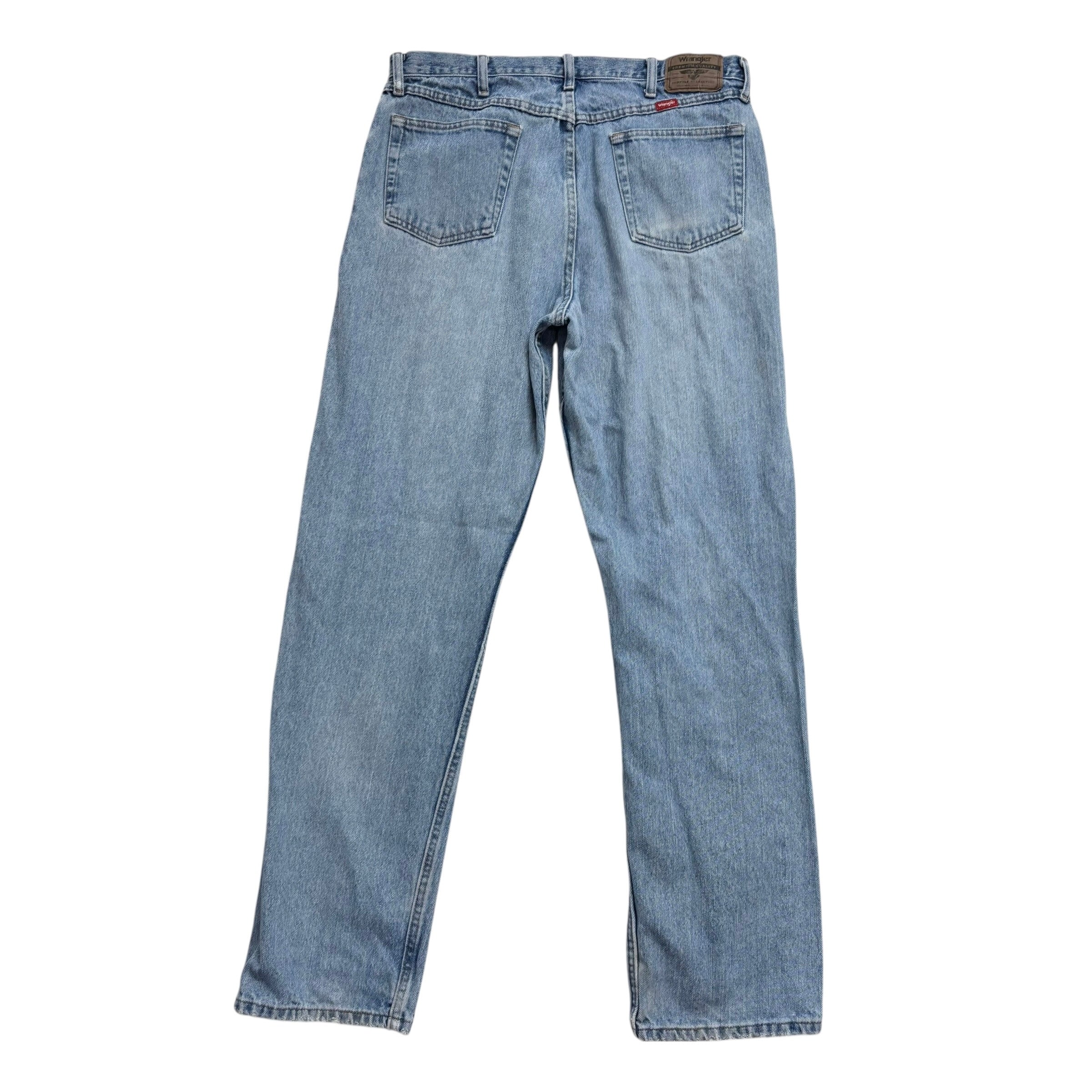 Wrangler Jeans W36 L34 Mens Light Blue Relaxed Straight Fit Denim