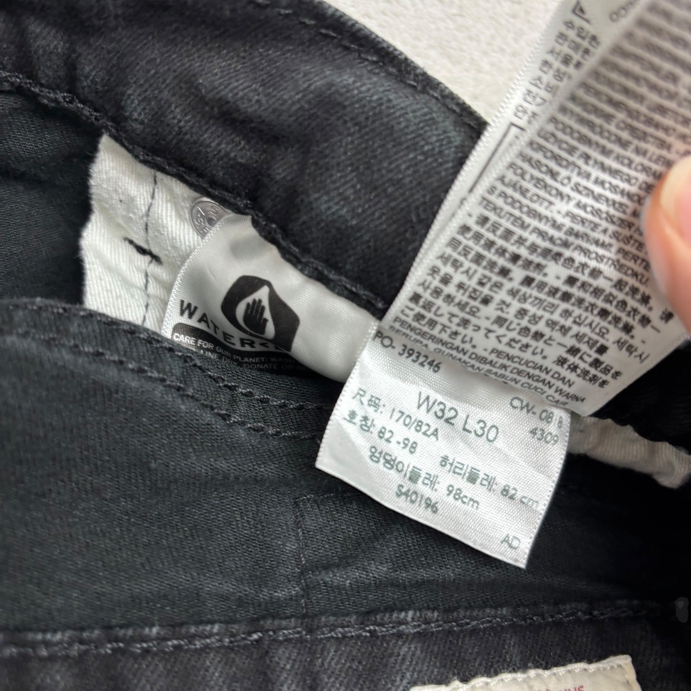 Levis 512 Jeans W31 L28 Mens Black Slim Tapered Fit Stretch Denim (E)