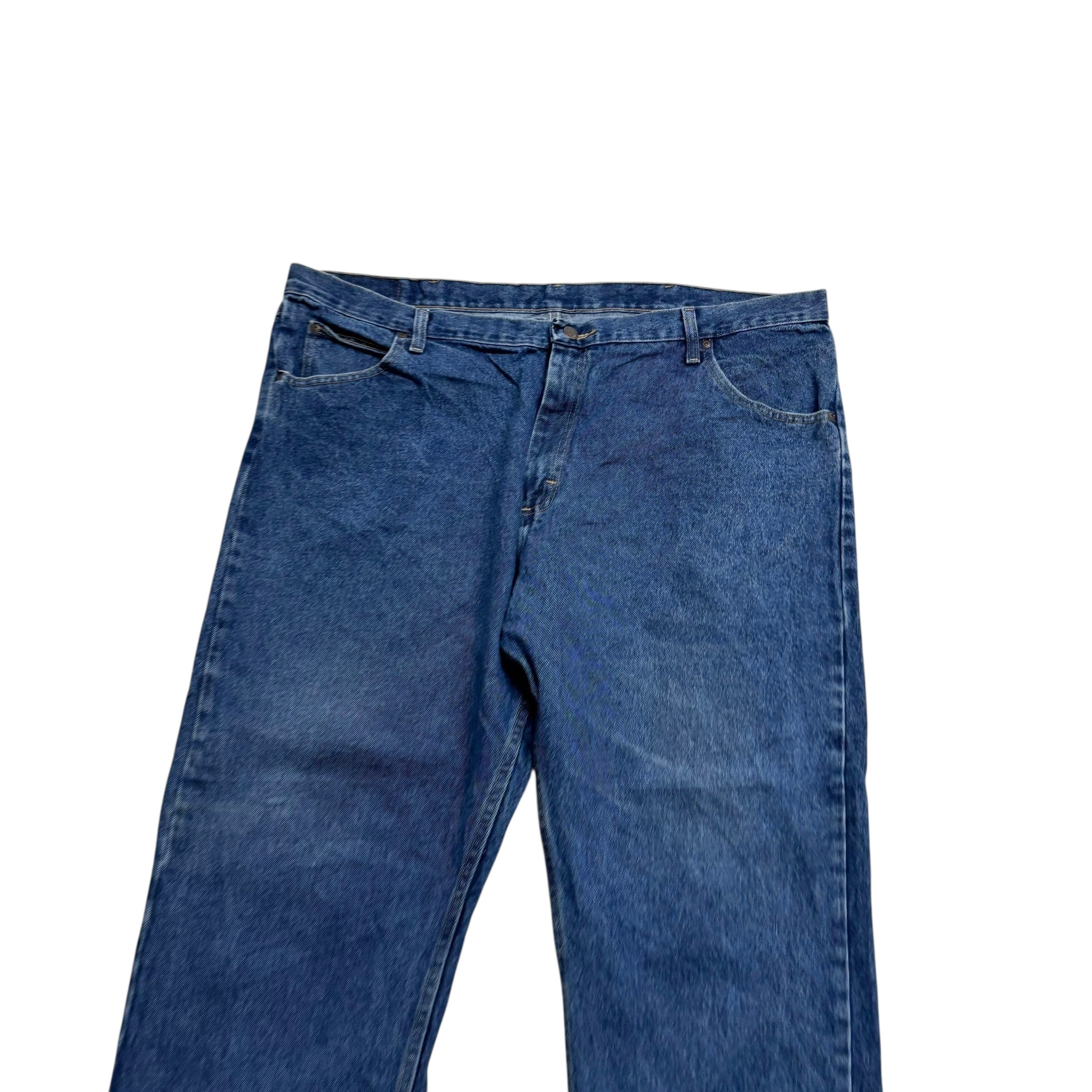 Wrangler Jeans W42 L29 Mens Mid Blue Relaxed Straight Fit Baggy Denim (E)