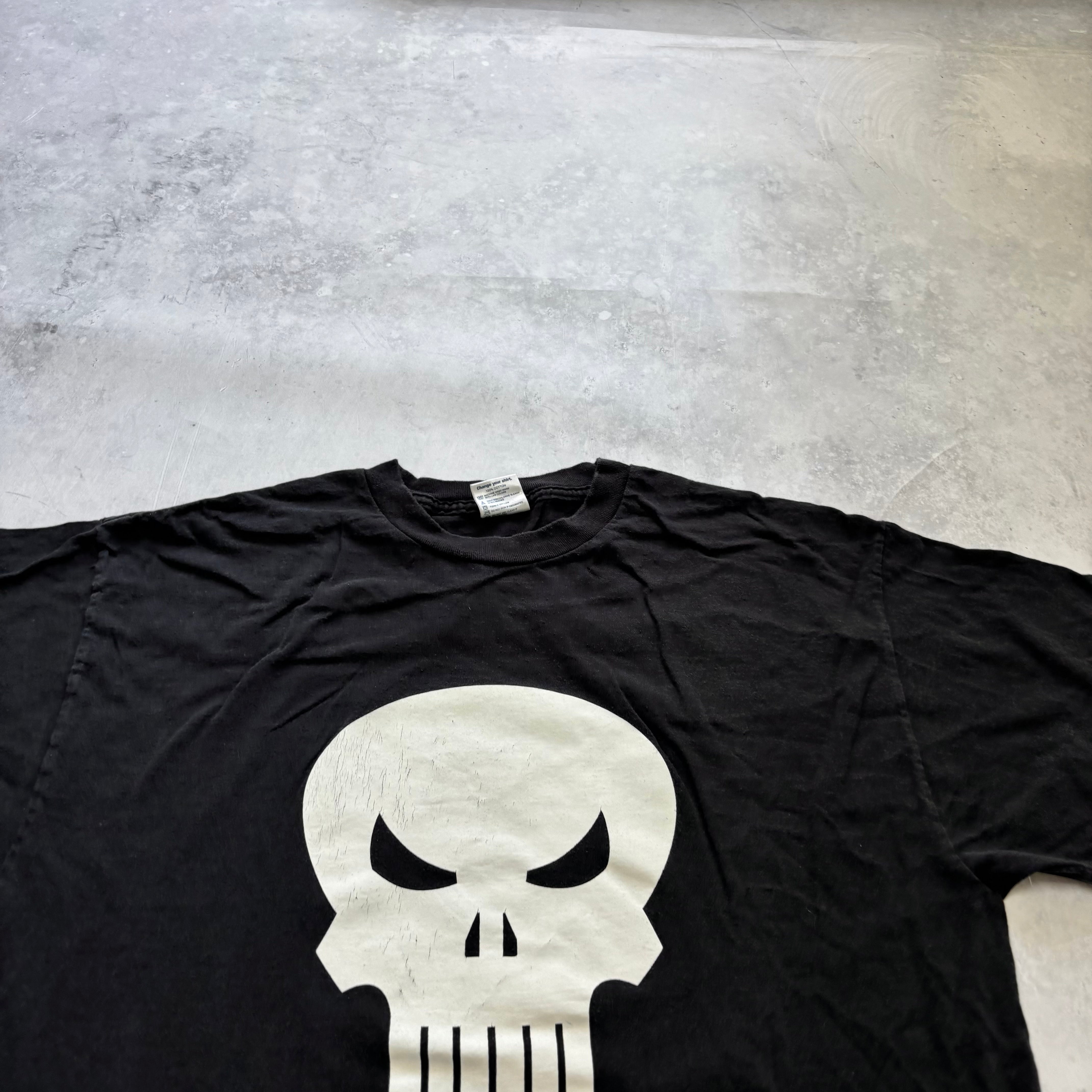 Vintage T Shirt Mens XL Black The Punisher Marvel Comics 90s Promo (E)