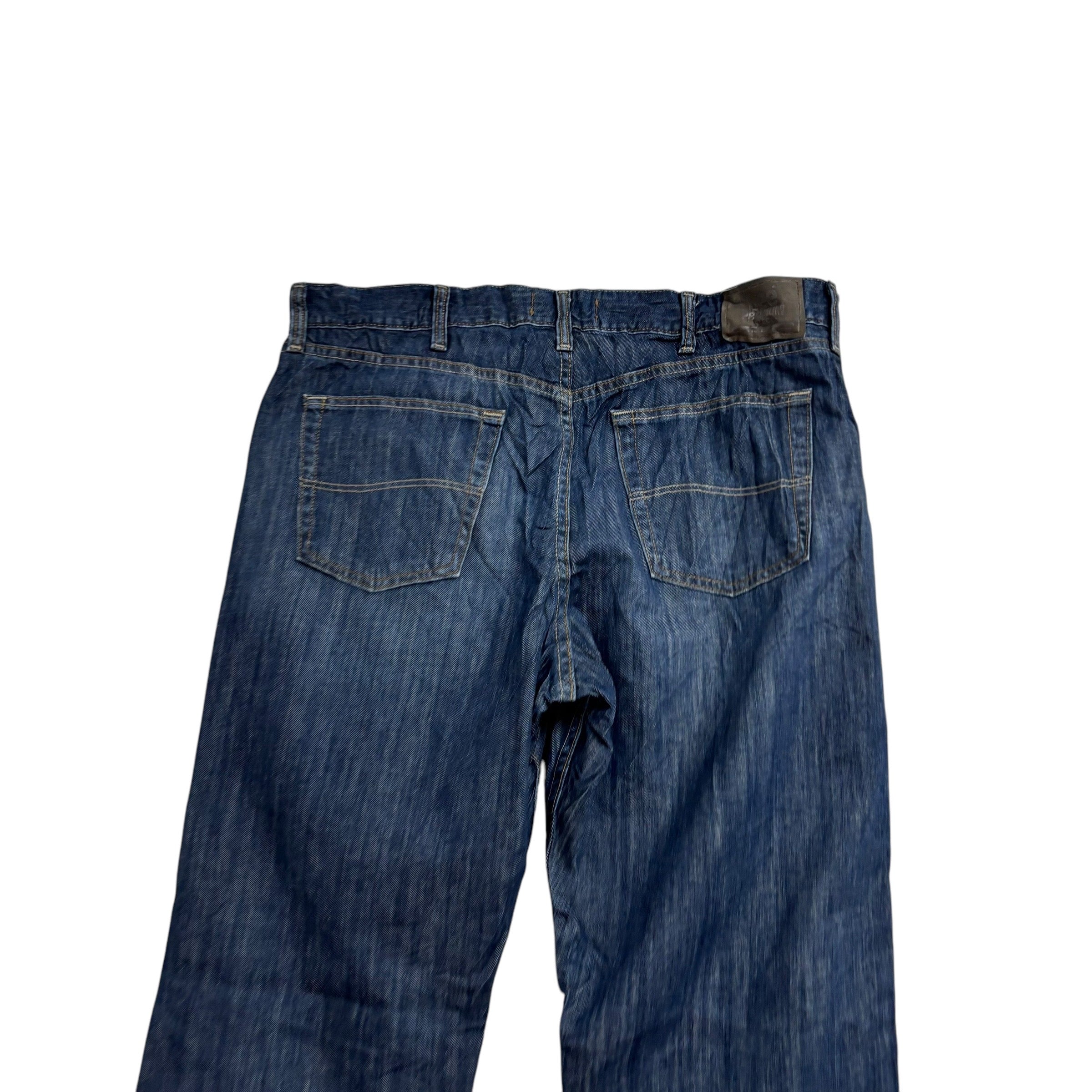 Lee Jeans W38 L34 Mens Dark Blue Regular Straight Fit Vintage Denim (E)