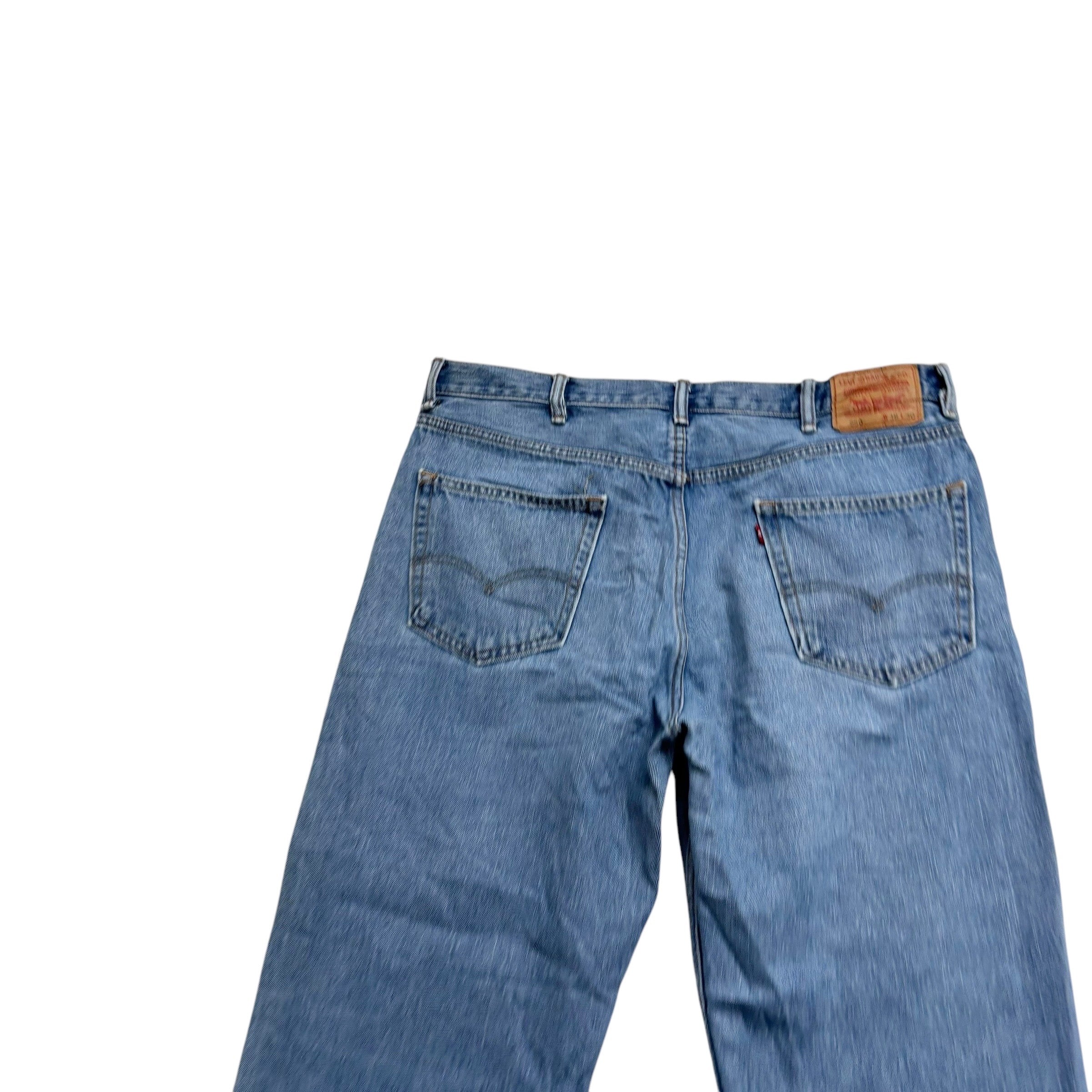 Levis 550 Jeans W38 L30 Mens Light Blue Baggy Relaxed Straight Vintage Denim (F)