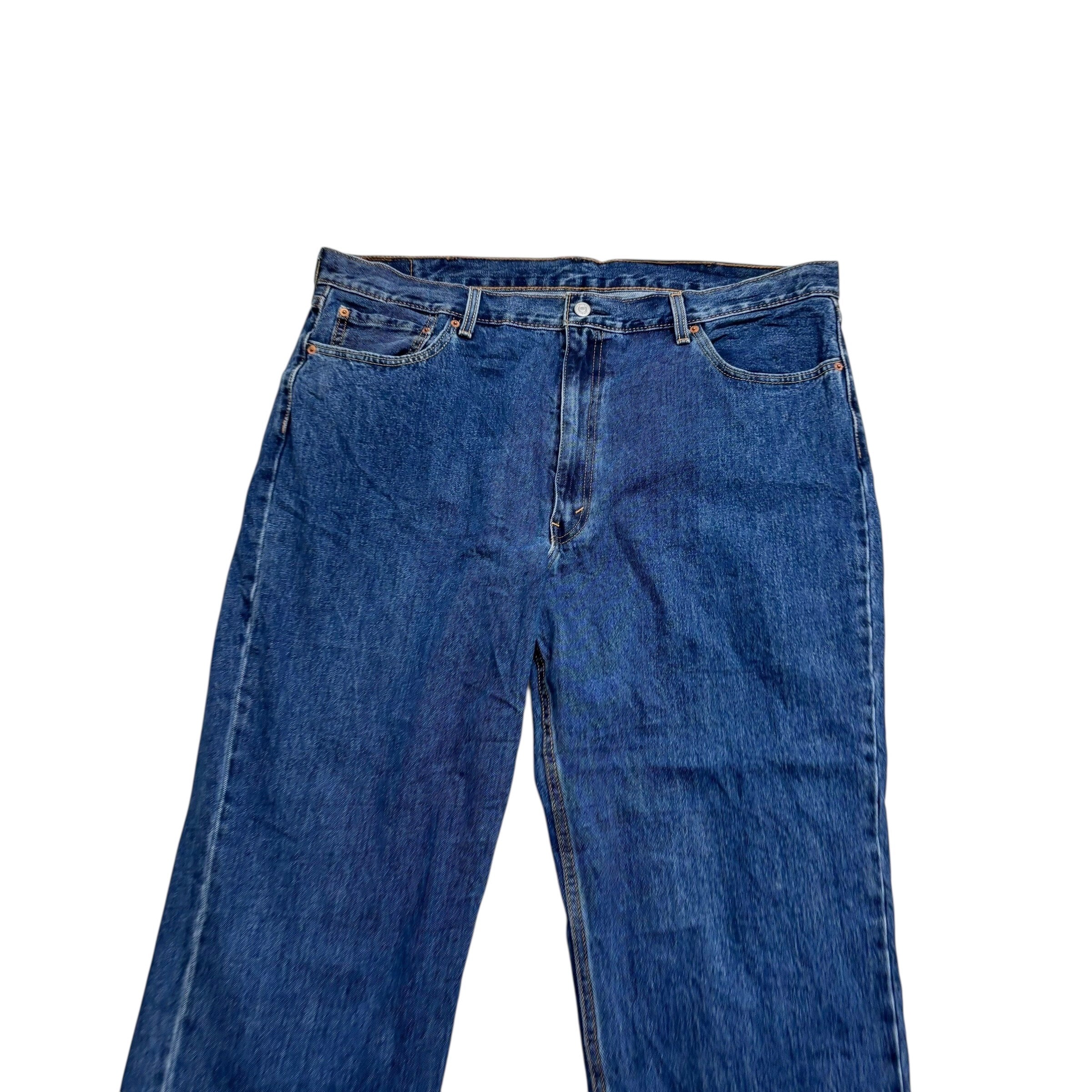 Levis 550 Jeans W42 L30 Mens Mid Blue Baggy Relaxed Straight Fit Denim (E)
