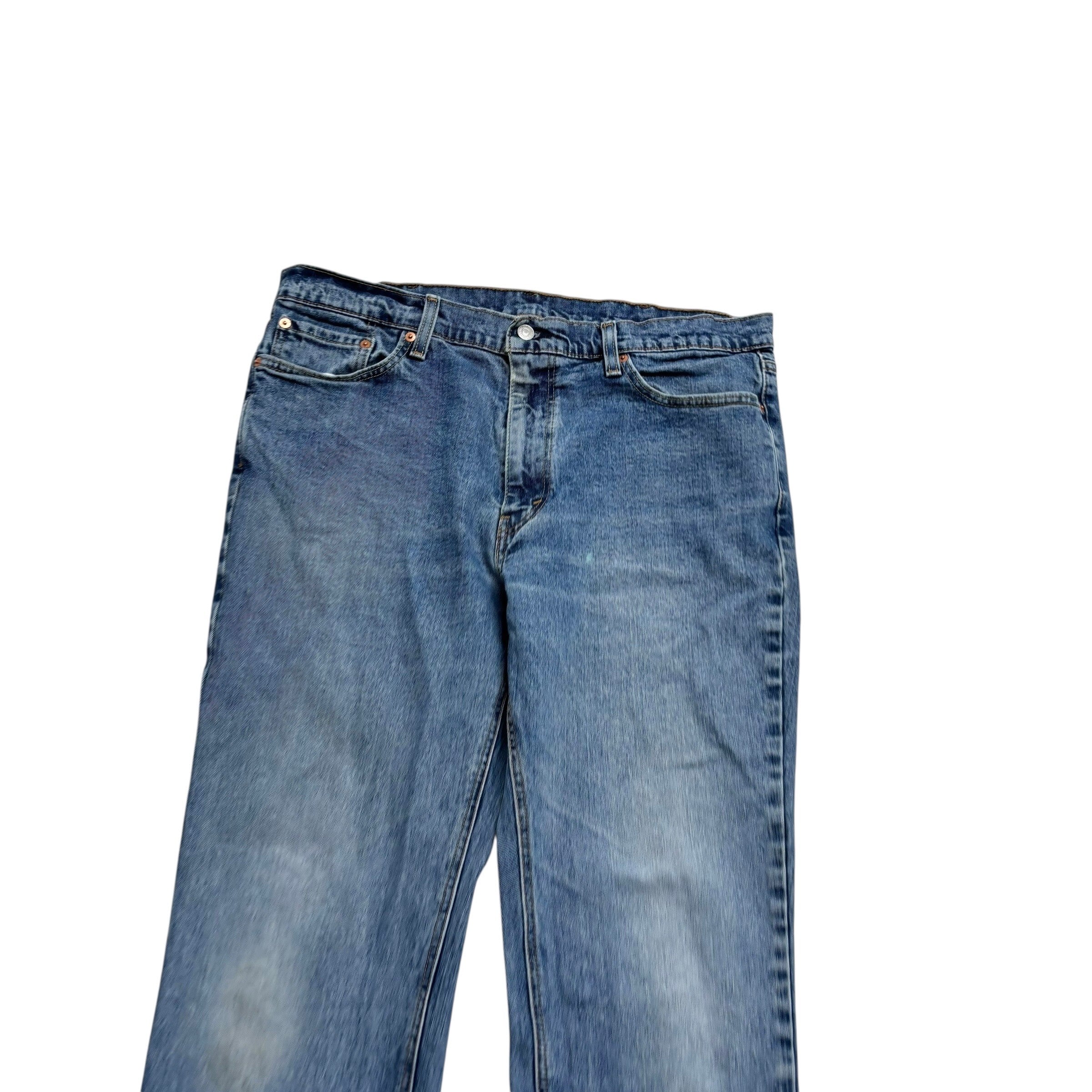 Levis 541 Jeans W38 L29 Mens Mid Blue Athletic Tapered Fit Stretch Denim (F)