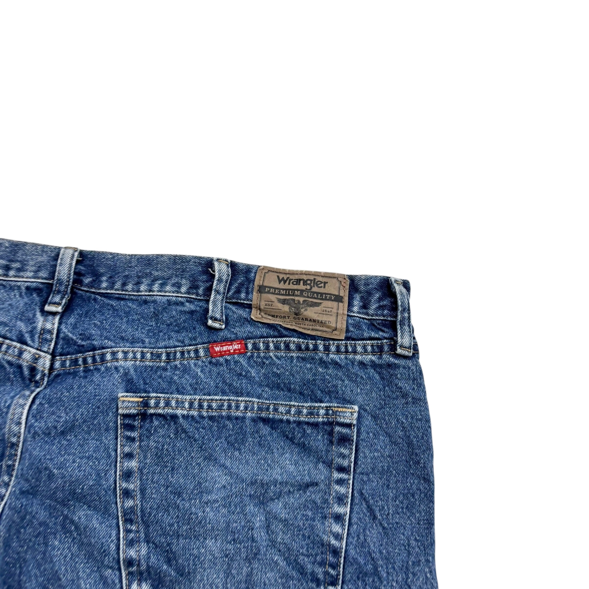 Wrangler Jeans W42 L30 Mens Mid Blue Regular Straight Fit Denim