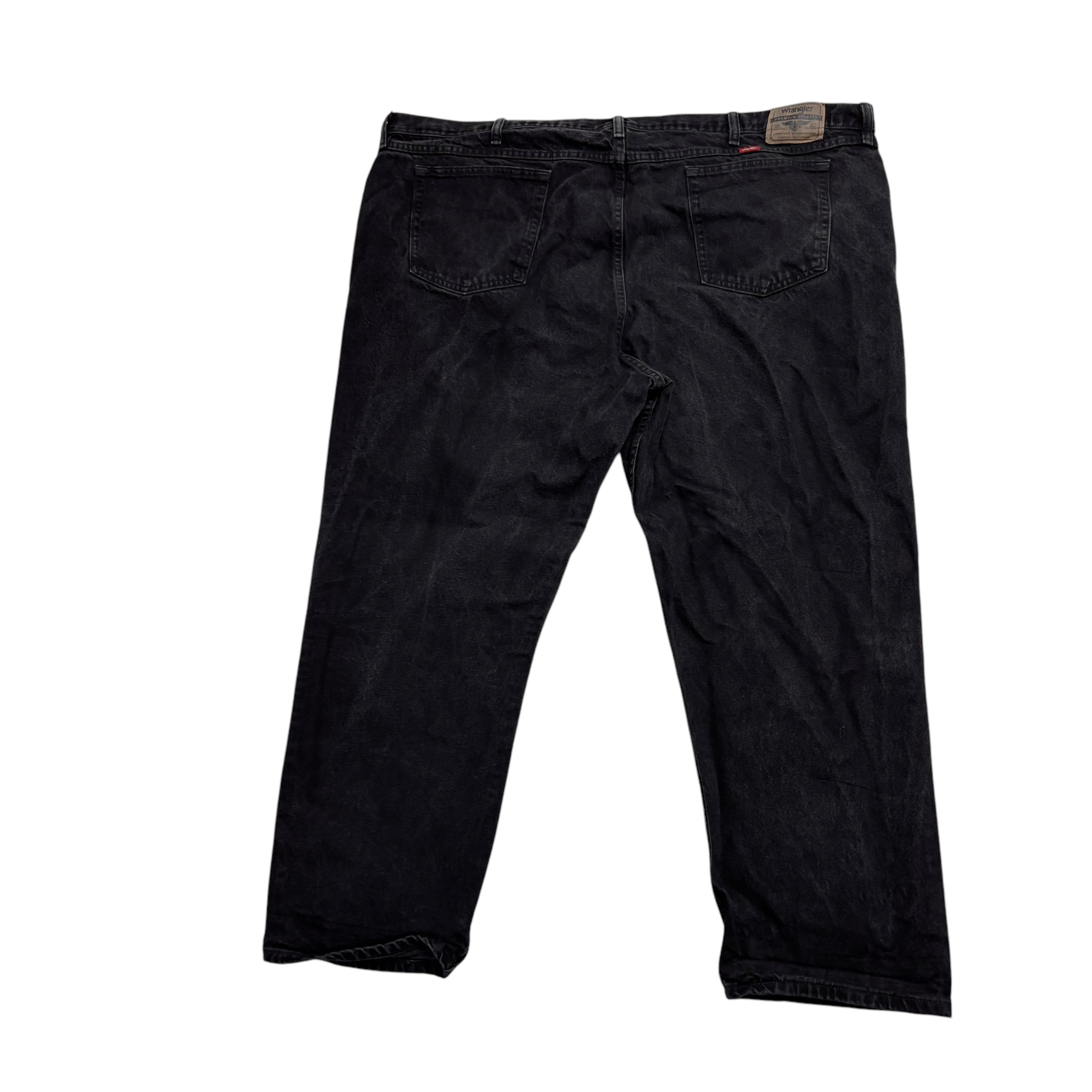 Wrangler Jeans W52 L30 Mens Black Relaxed Straight Fit Denim (E)
