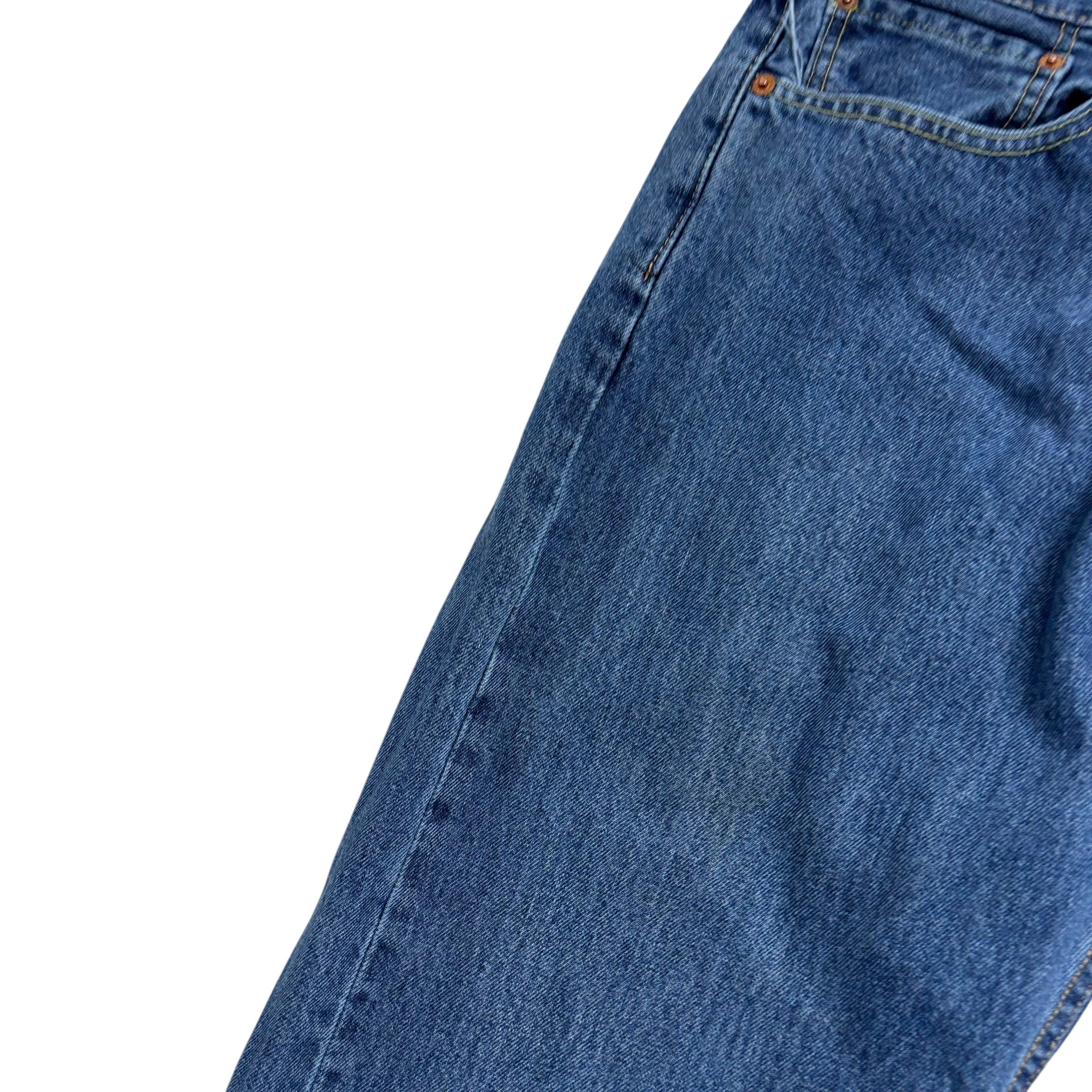 Levis 505 Jeans W38 L34 Mens Mid Blue Regular Straight Fit Denim