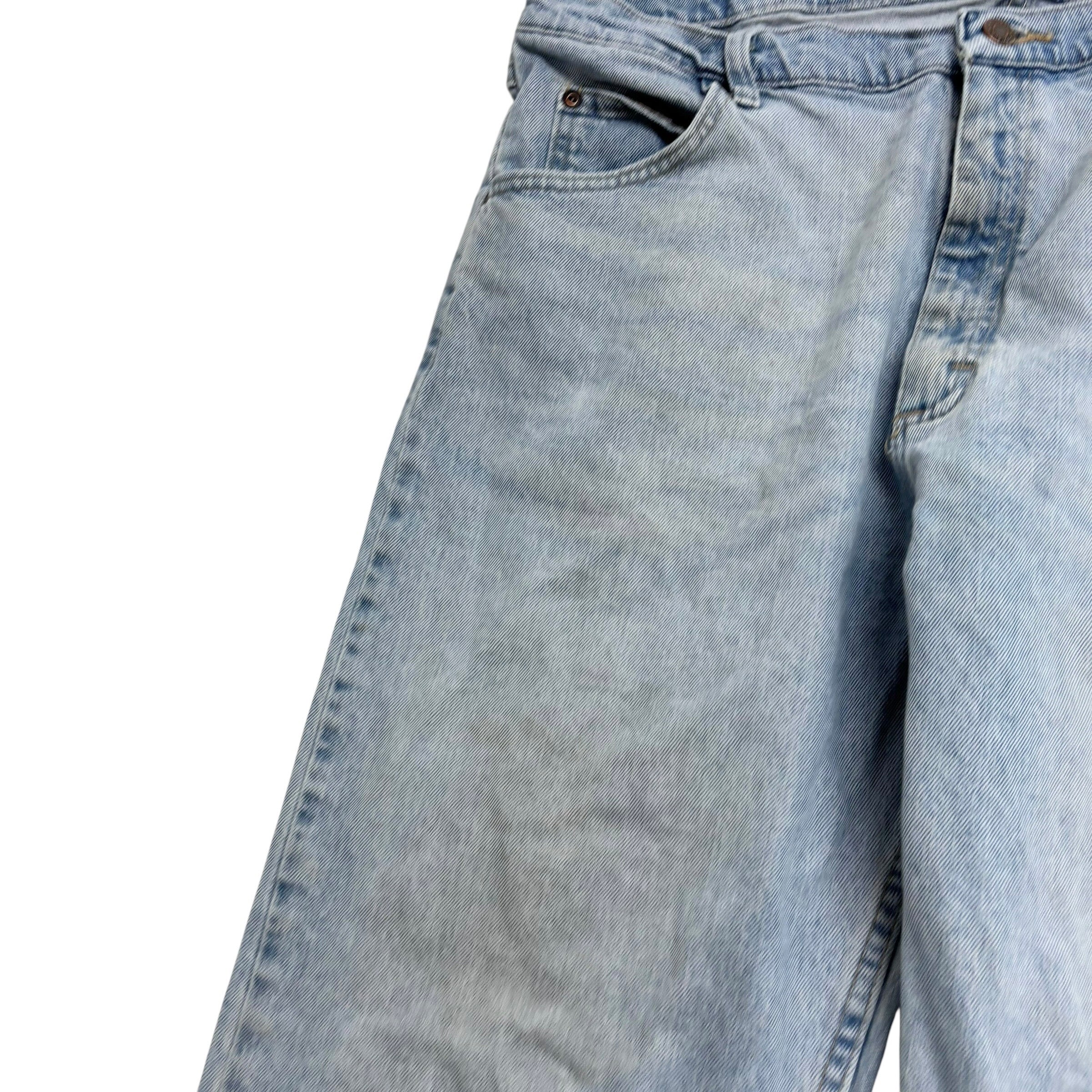 Wrangler Jeans W38 L34 Mens Light Blue Regular Straight Fit Stretch Denim (F)