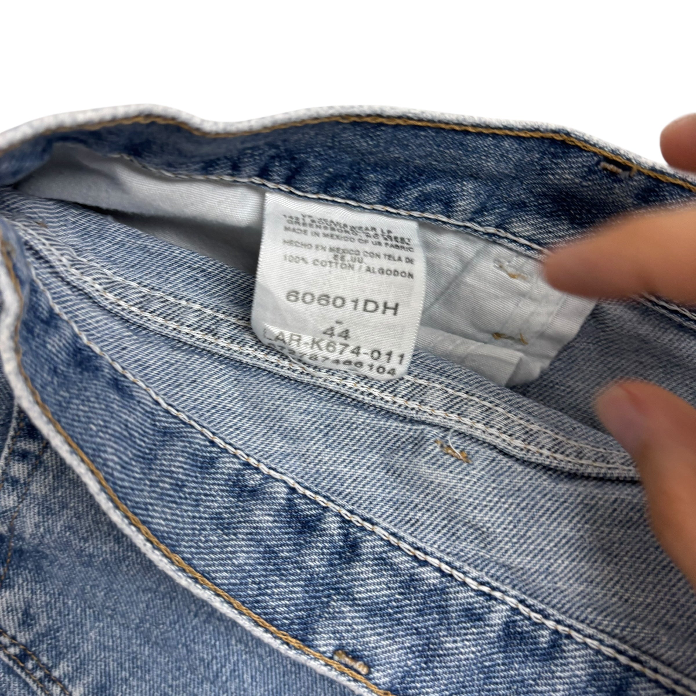 Vintage Wrangler Baggy Jorts W44 Mens Denim Shorts Mid Blue Relaxed Fit