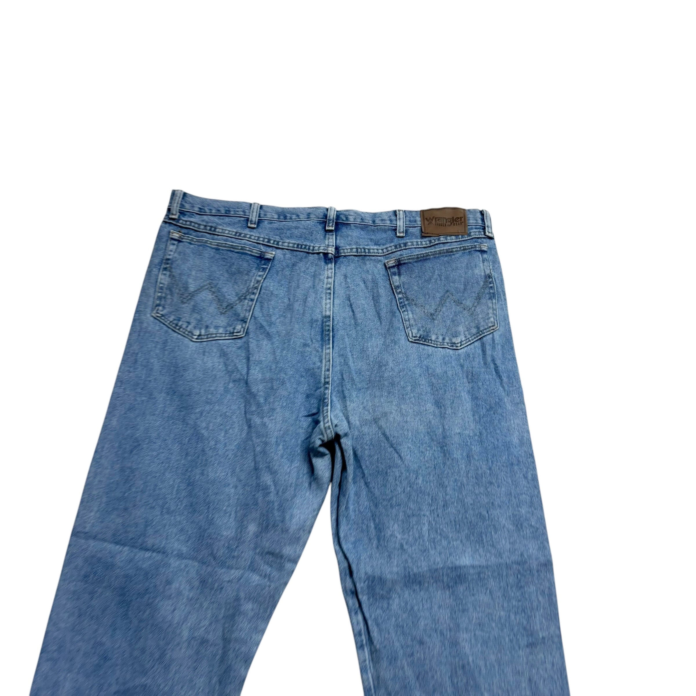 Wrangler Jeans W42 L32 Mens Light Blue Relaxed Tapered Fit Vintage Denim (E)