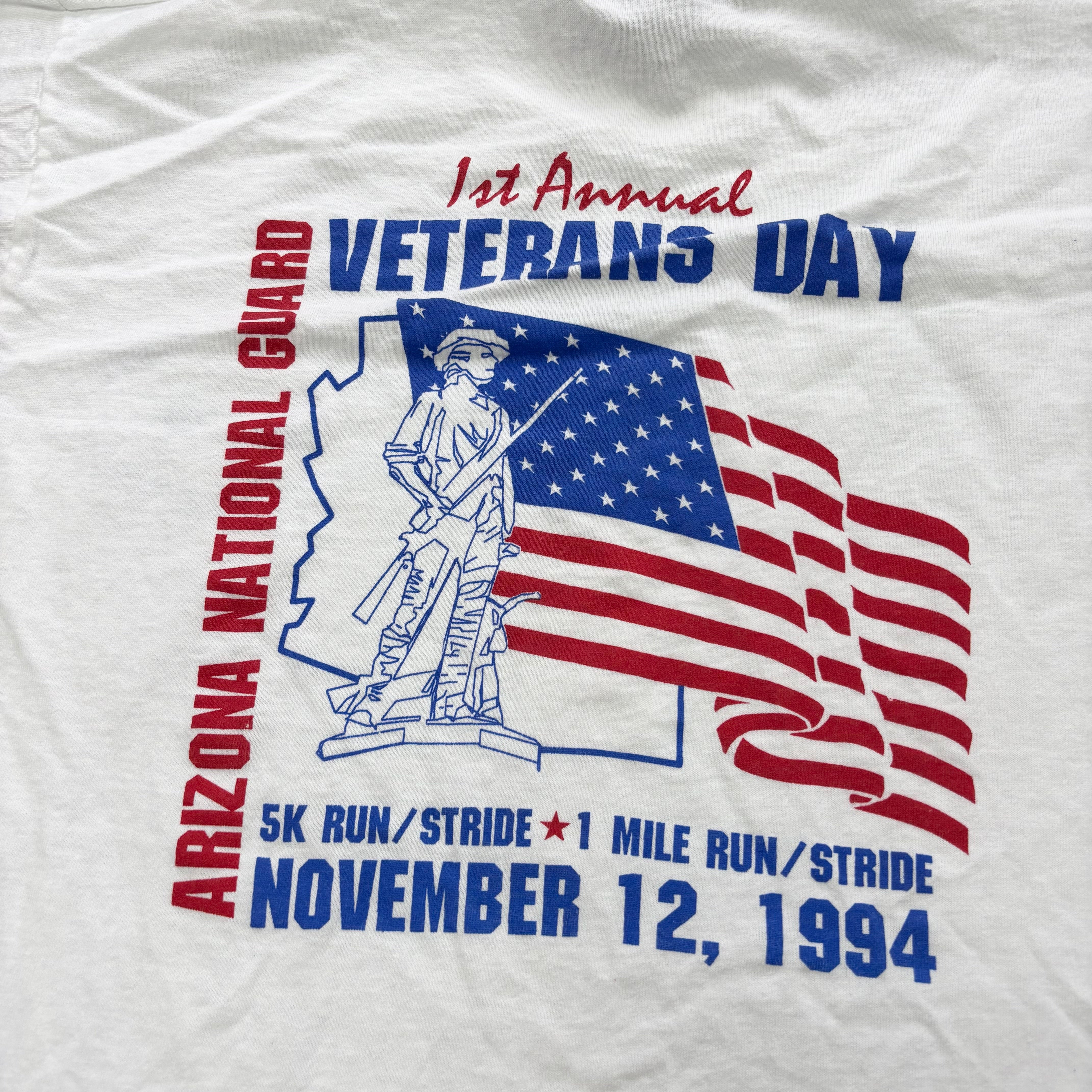 Vintage T Shirt Mens Medium White Single Stitch Graphic Print 90s USA (E)