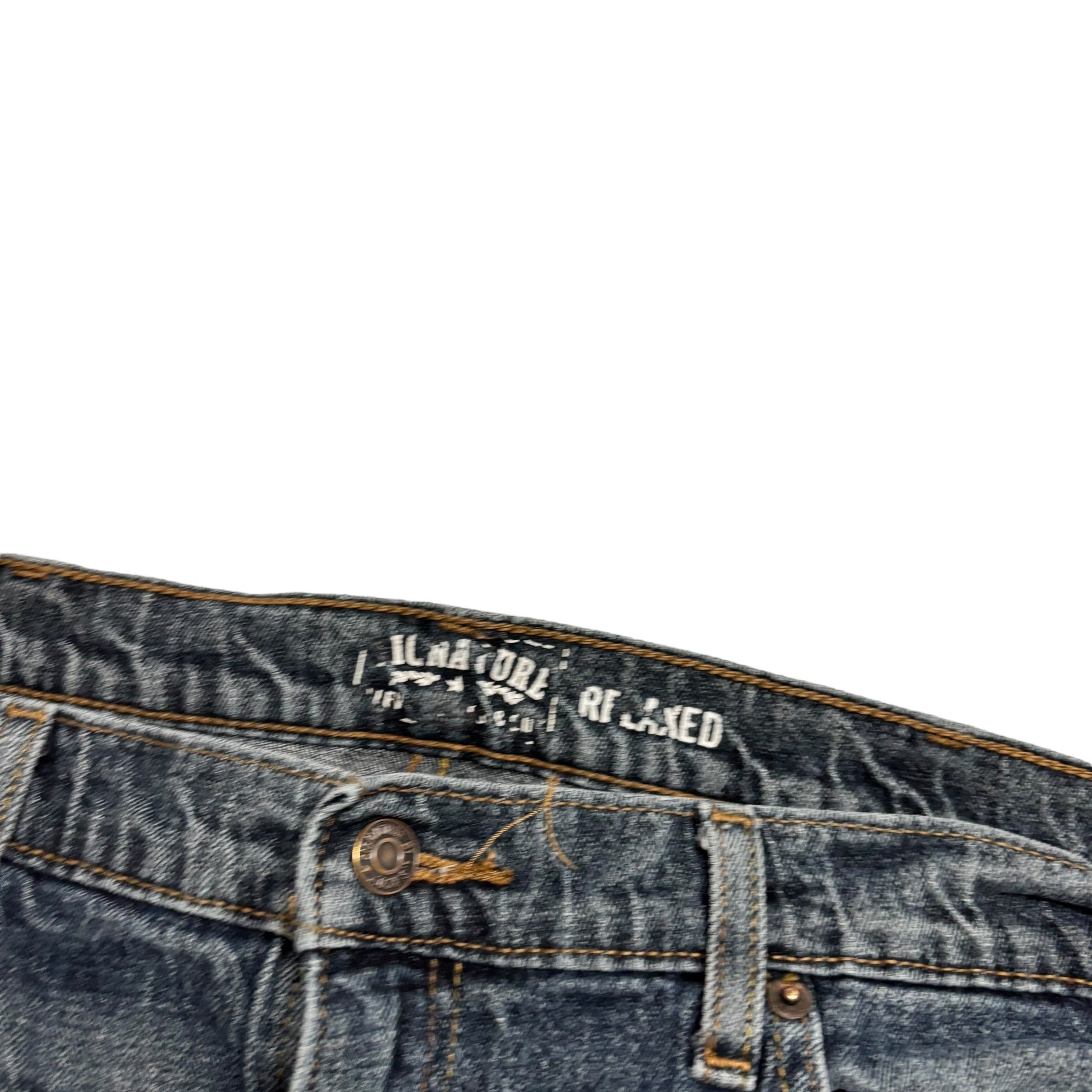 Levis Signature Jeans W38 L30 Mens Dark Blue Relaxed Straight Fit Stretch (F)